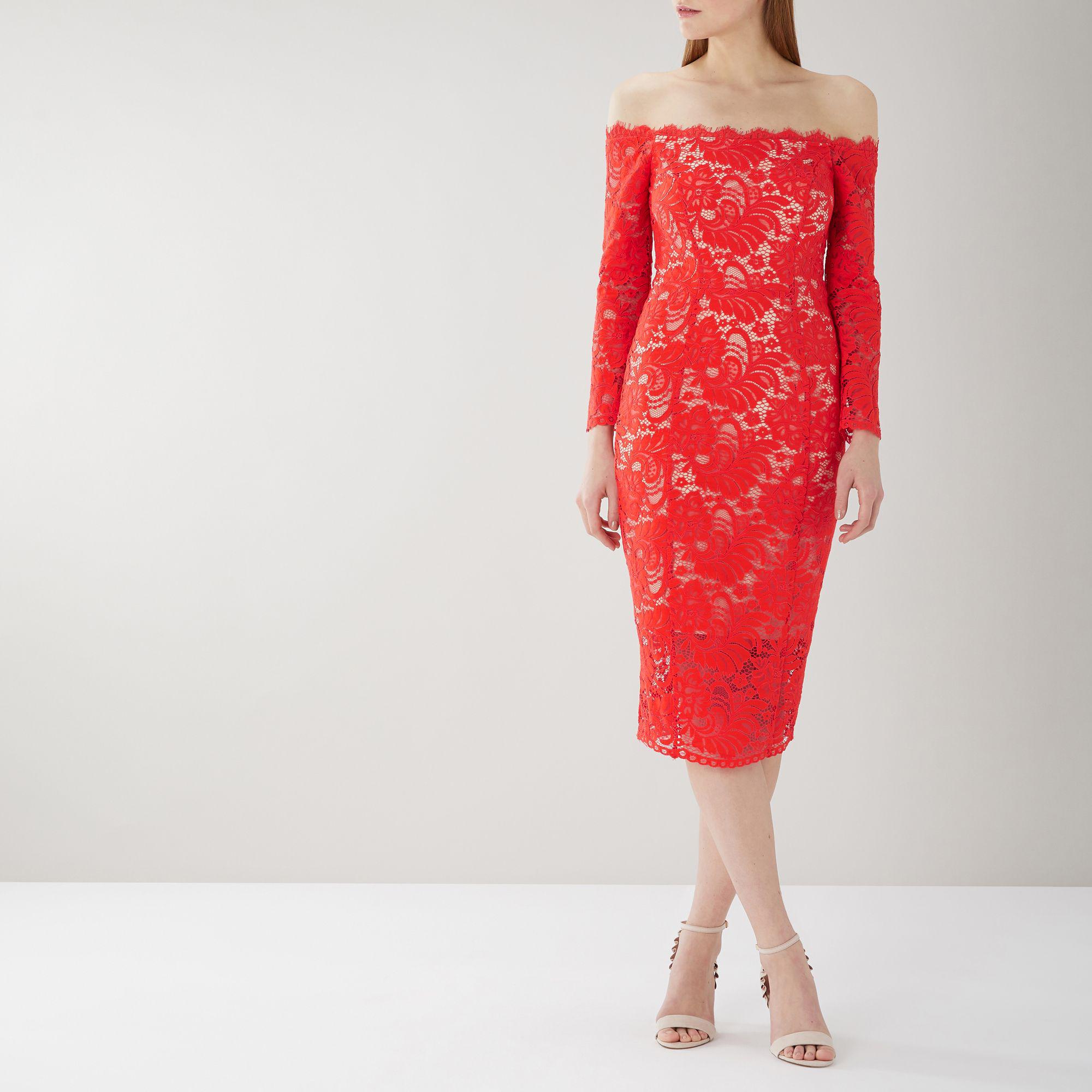 coast red lace dress