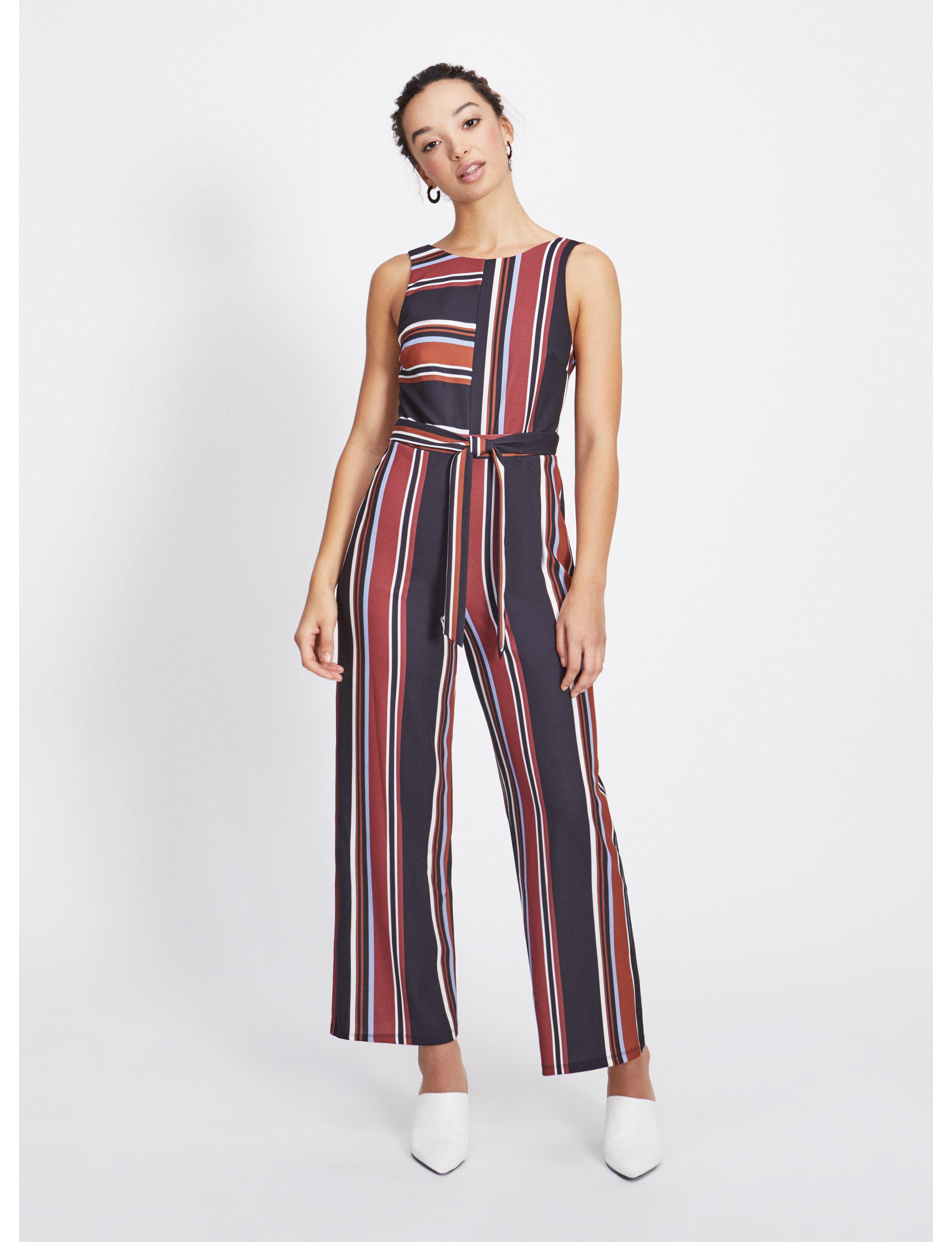 miss selfridge stripe jumpsuit