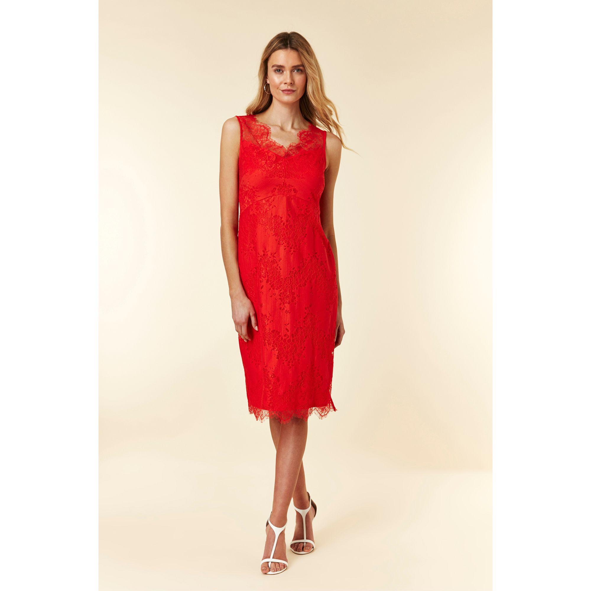 wallis red lace dress