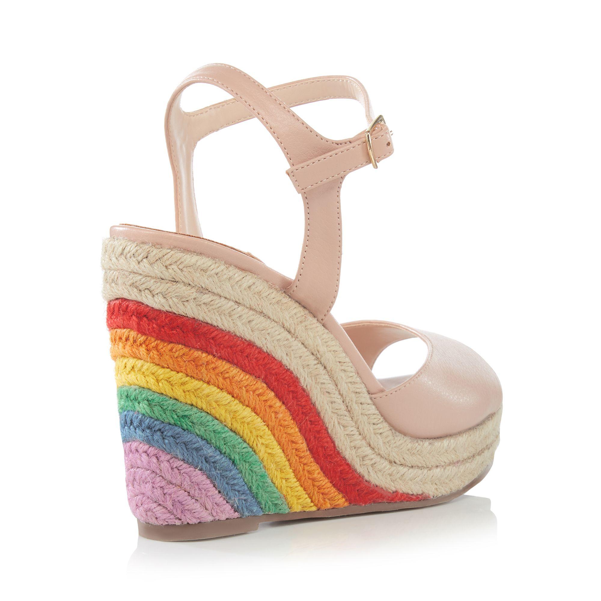 faith rainbow wedges