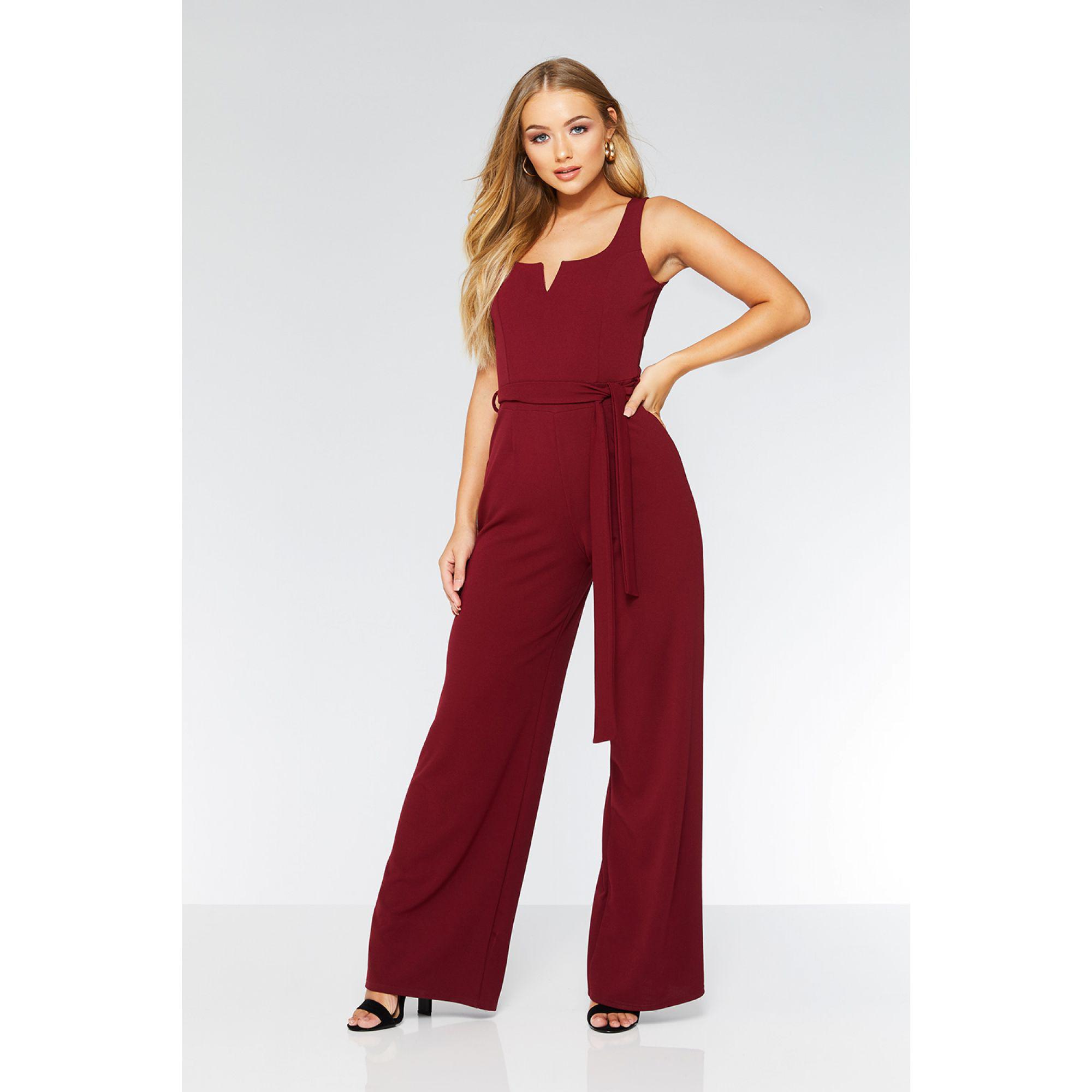 quiz red jumpsuit