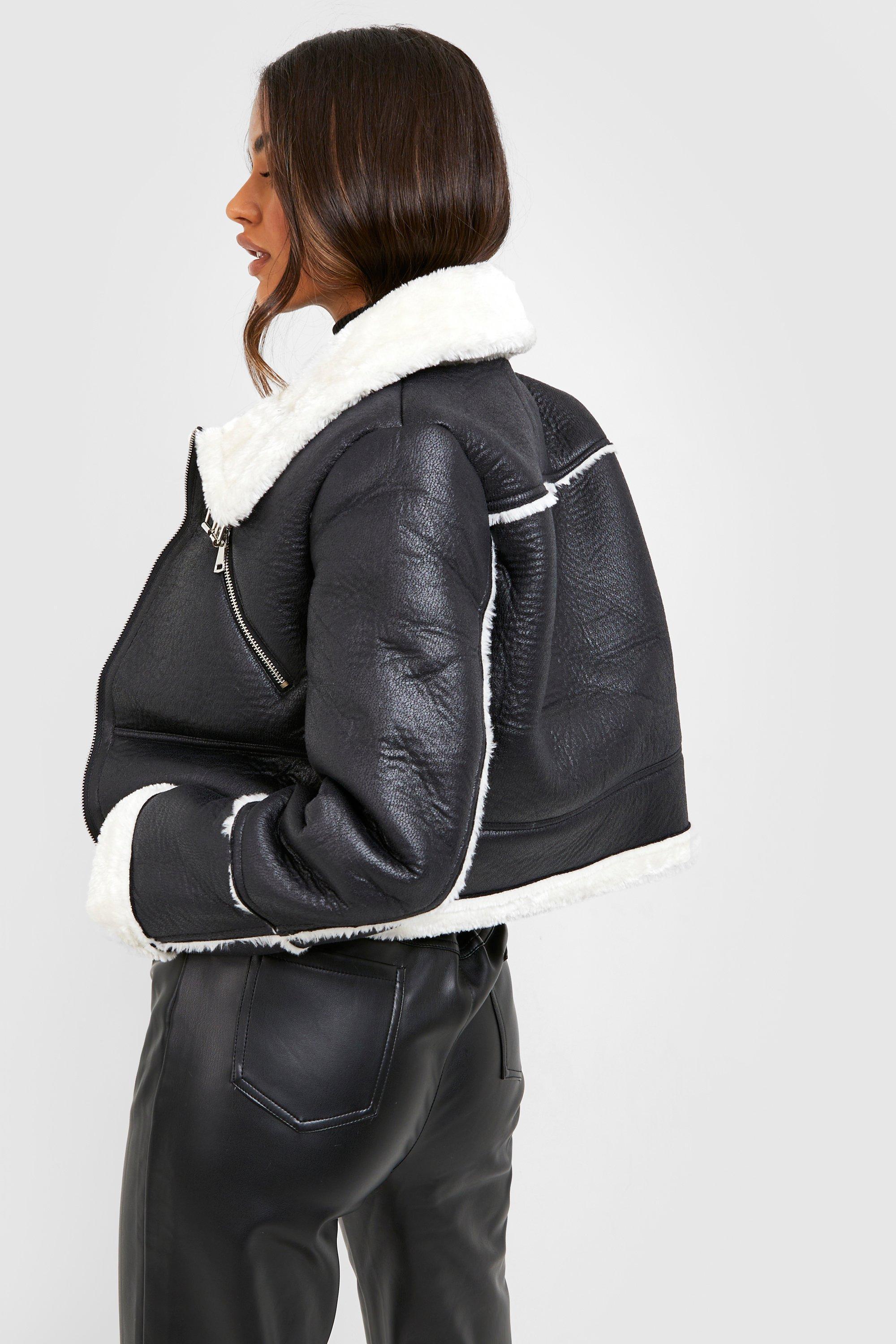 Women's aviator jacket black store