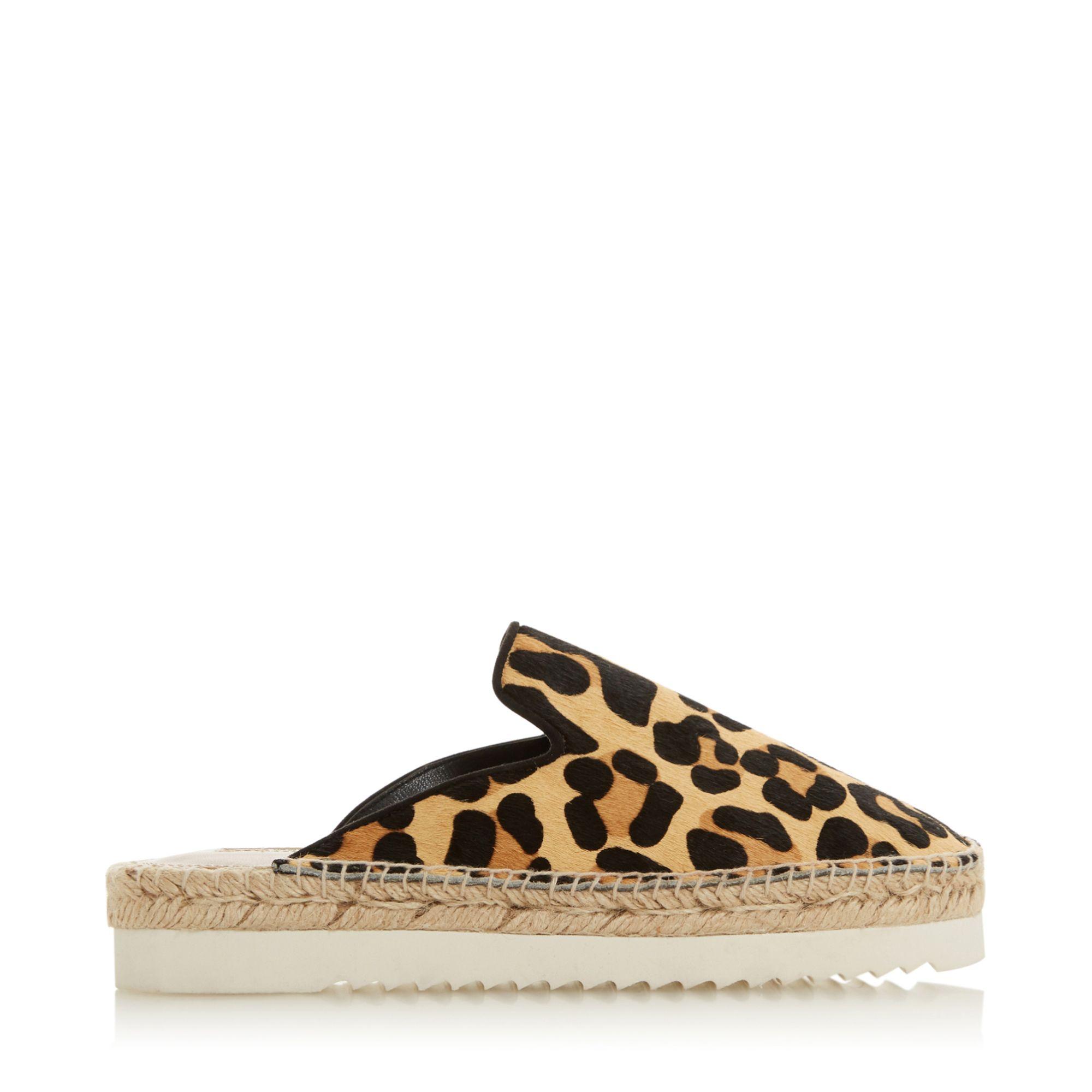 Dune Leopard Leather 'gails' Mules - Lyst