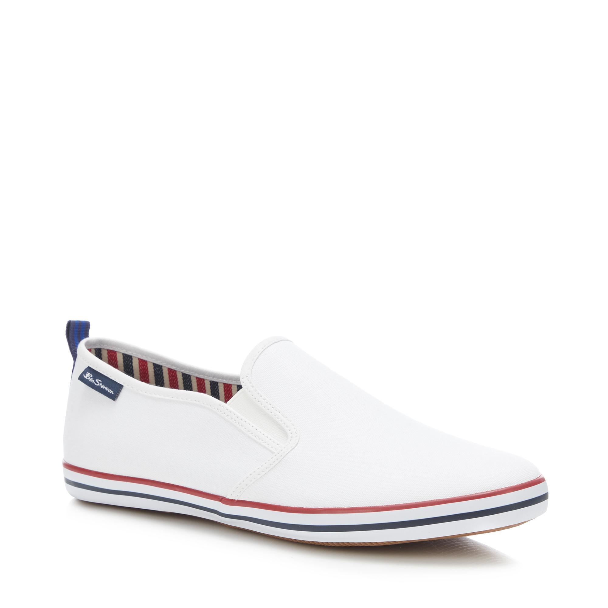 ben sherman leigh slip on canvas trainers