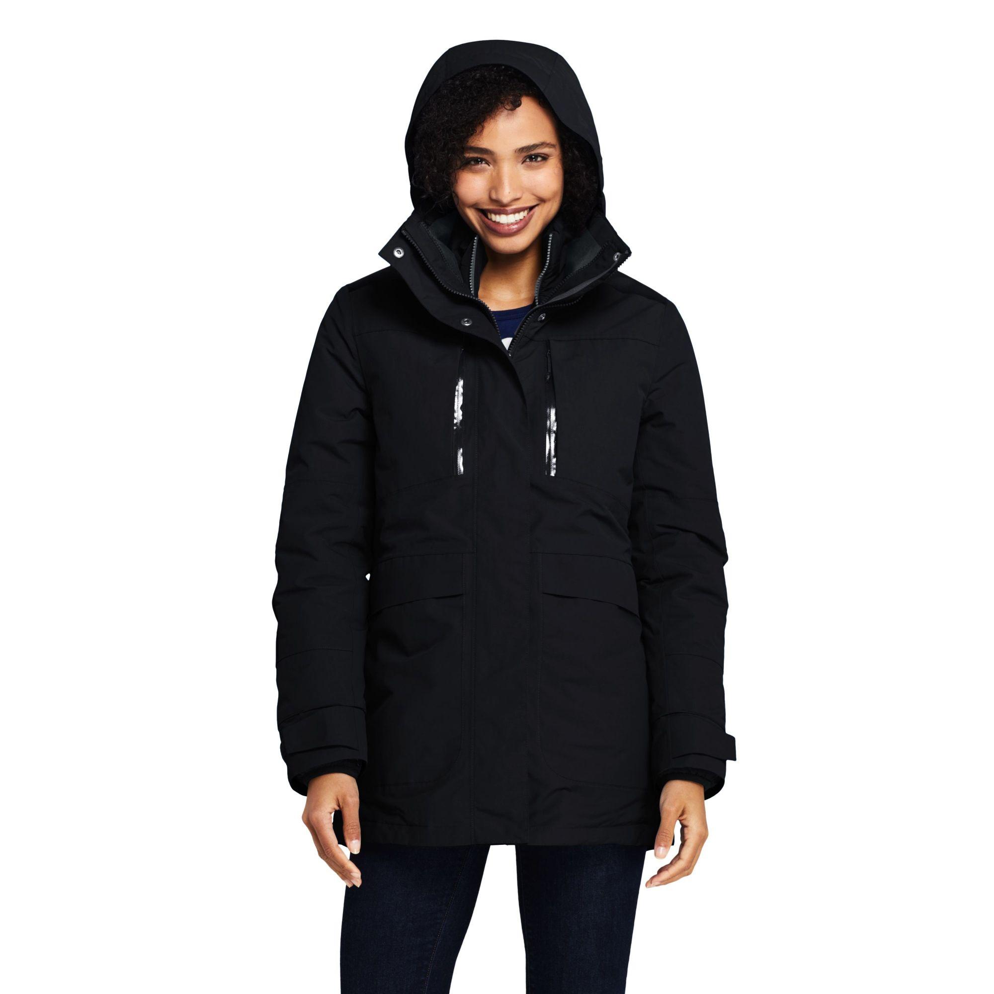 Lands' End Petite Squall 3in1 Waterproof Jacket in Black Lyst