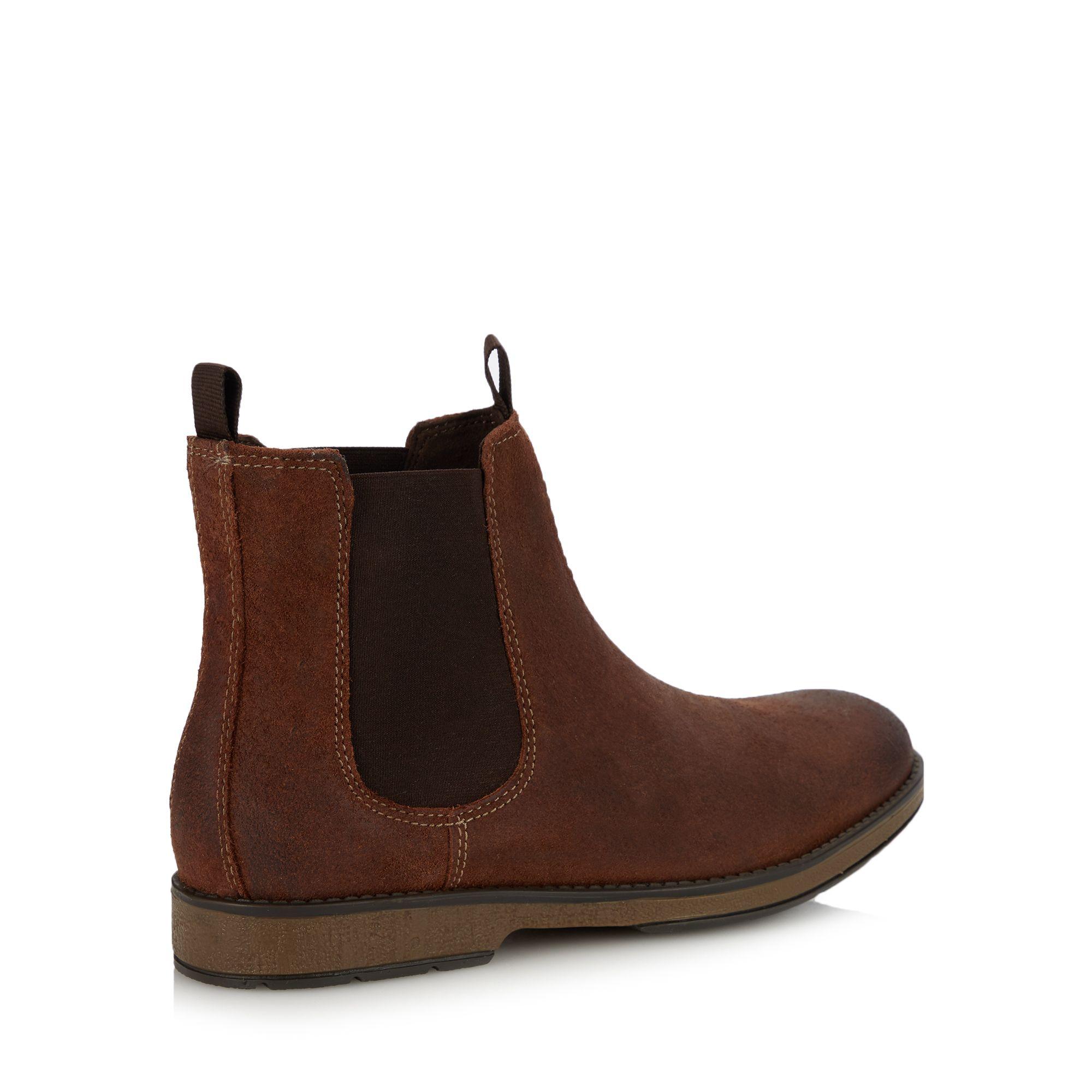 clarks hinman suede chelsea boots