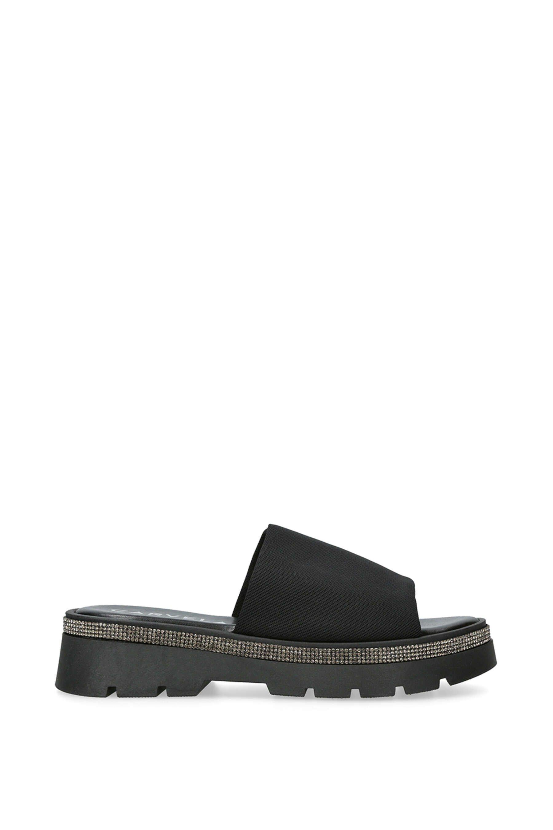 Carvela Kurt Geiger billions 2 Fabric Sandals in Black Lyst UK