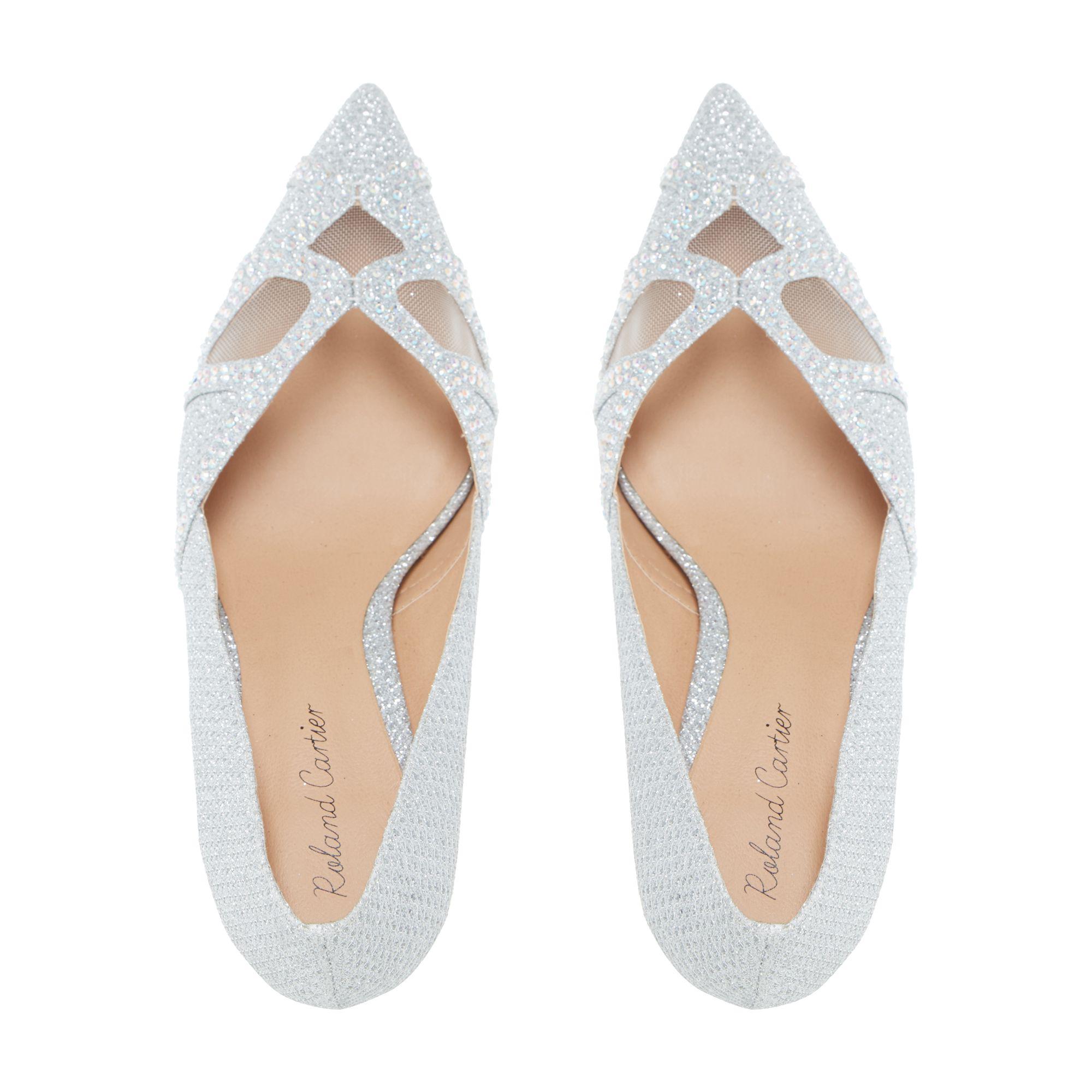 roland cartier silver shoes