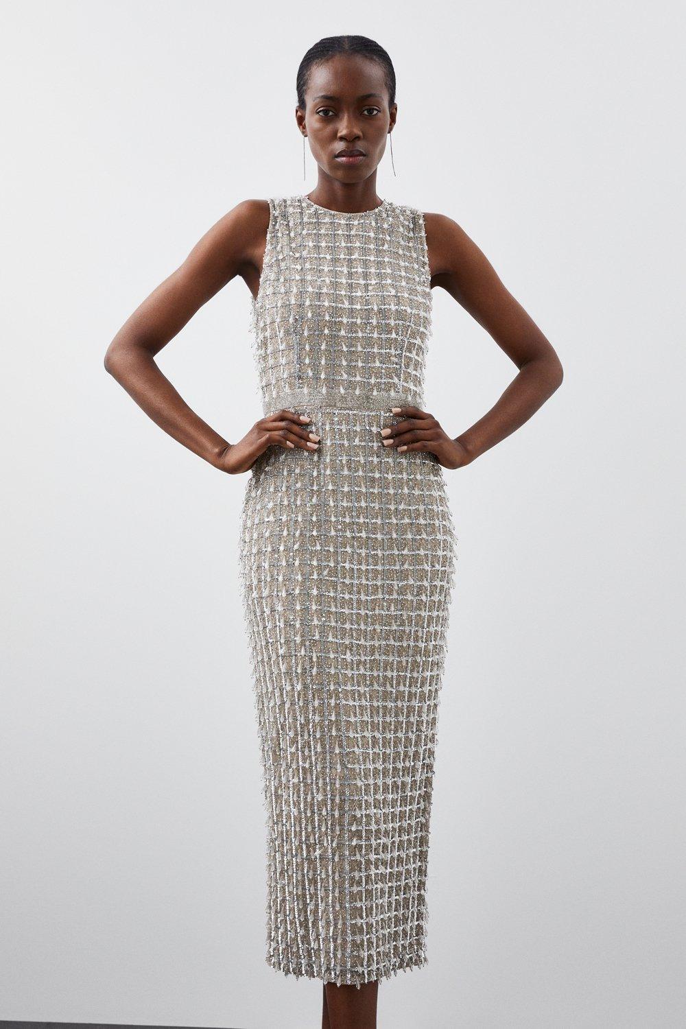 Karen millen embellished cuff dress sales