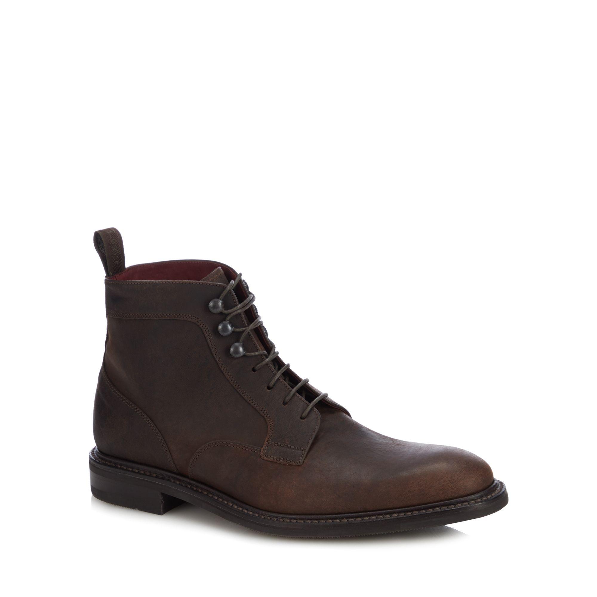 Loake Men's Leather 'crow' Lace Up Boots in Dark Brown (Brown) for Men ...