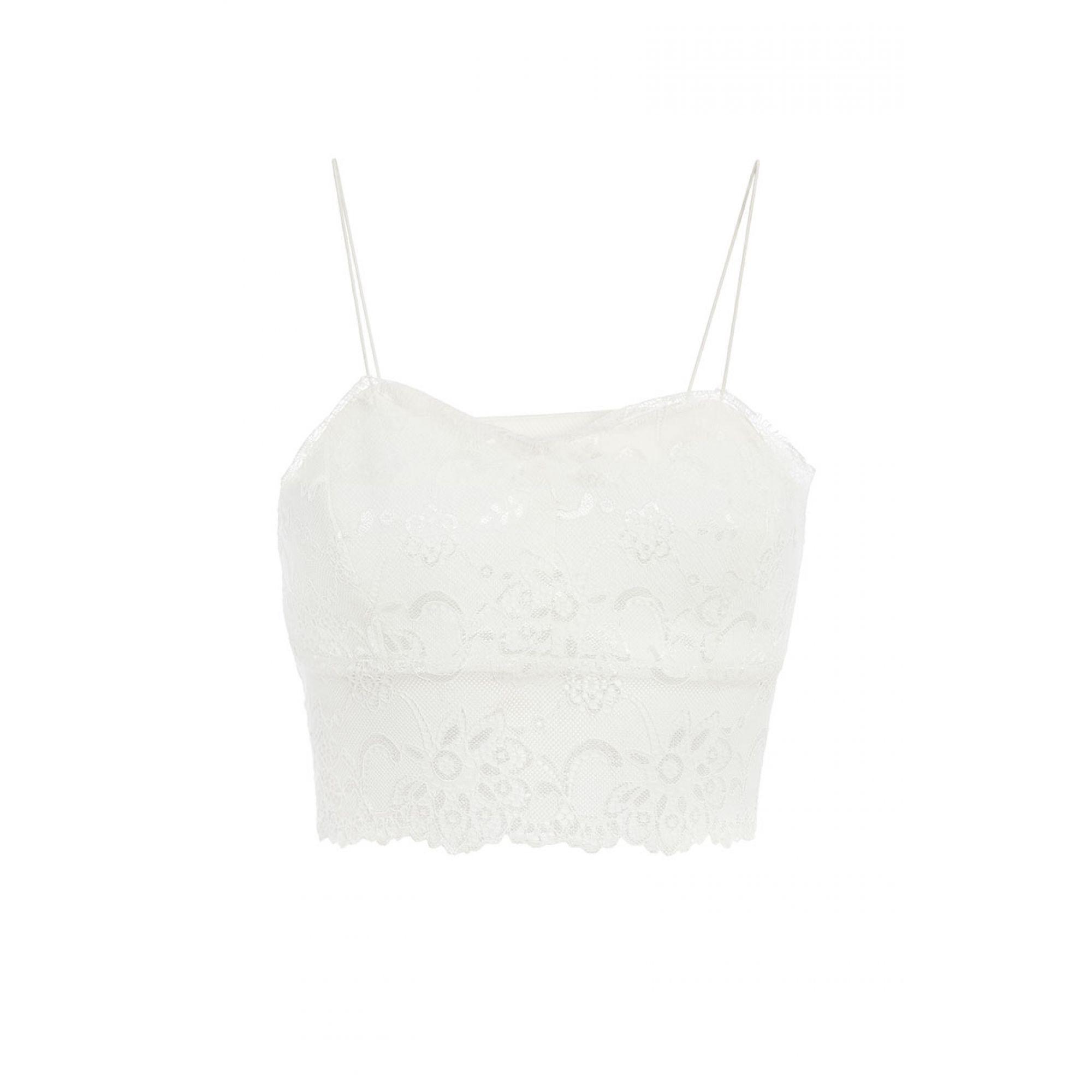 cream bralette crop top