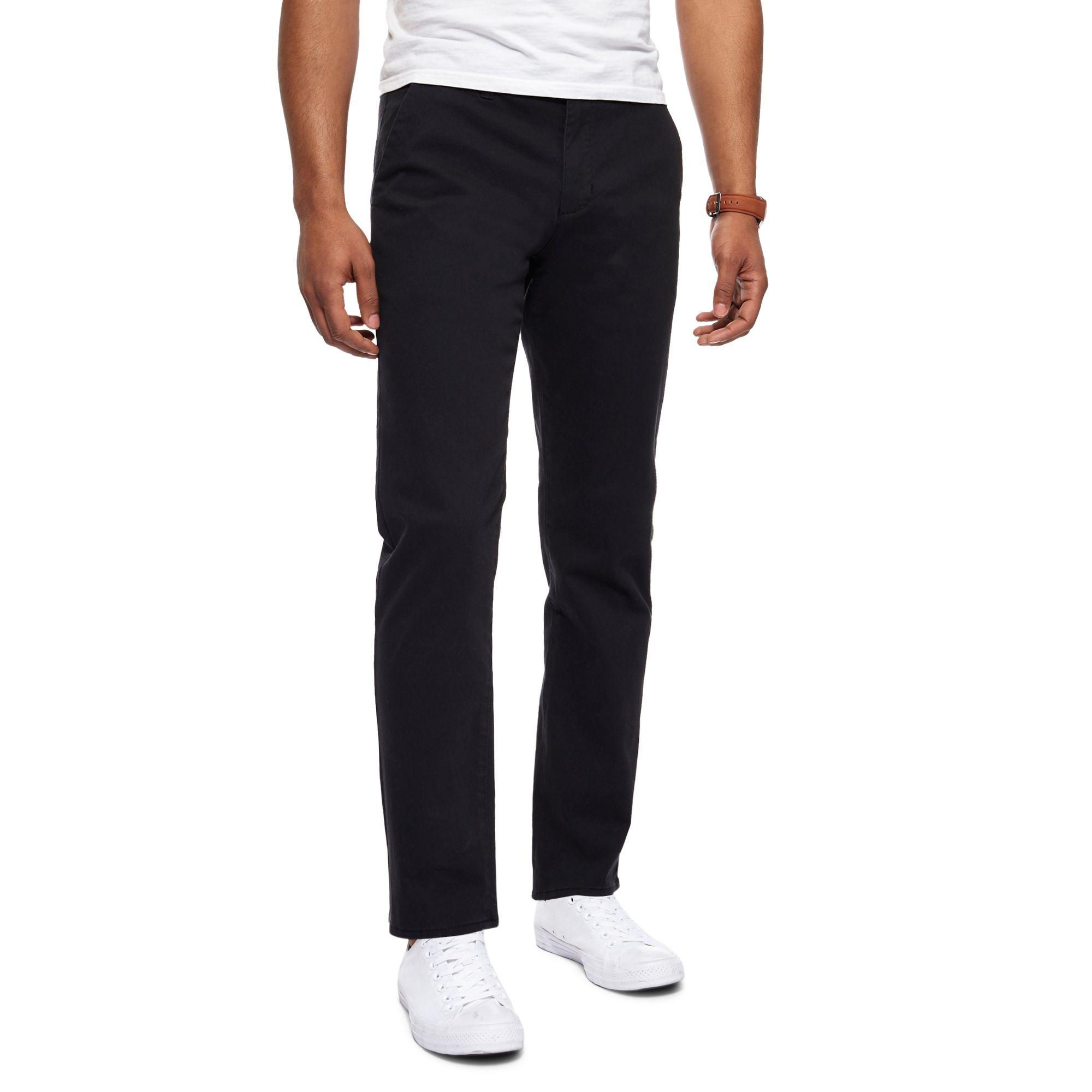 Red Herring Cotton Slim Chinos in Black for Men Lyst