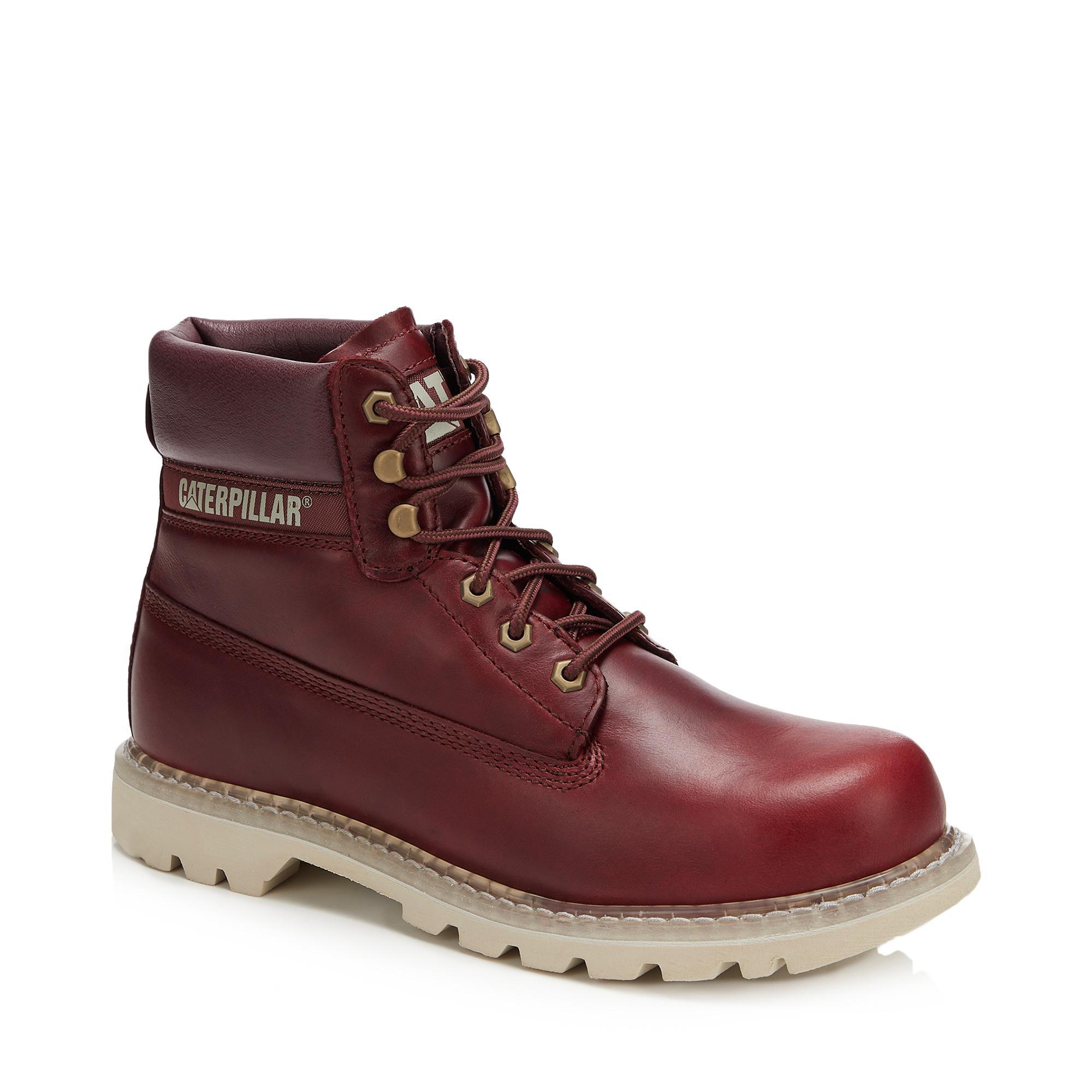 Caterpillar Men's Leather 'colorado' Boots in Red for Men Lyst