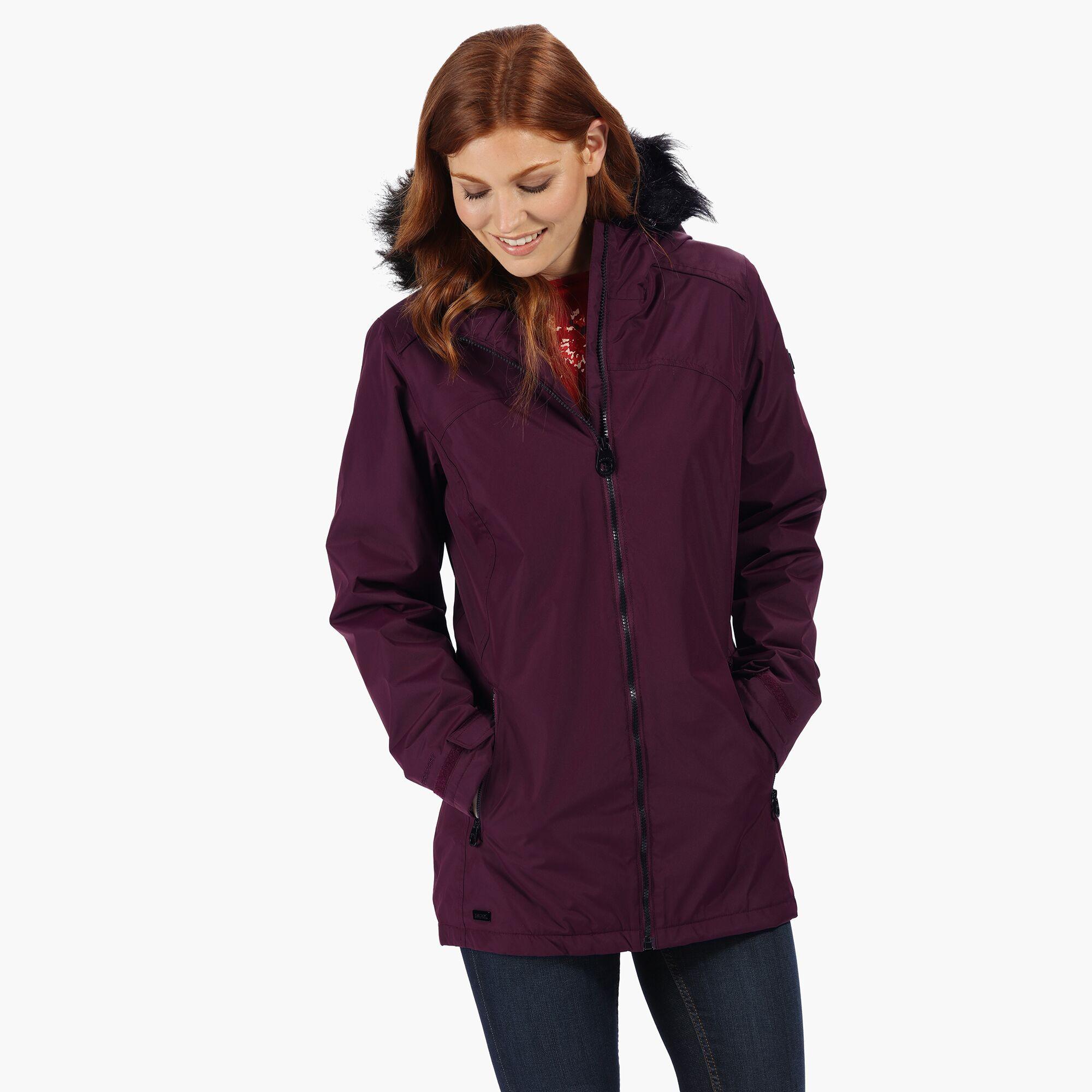 Regatta Burgundy 'myla' Waterproof Insulated Hooded Parka in Purple Lyst