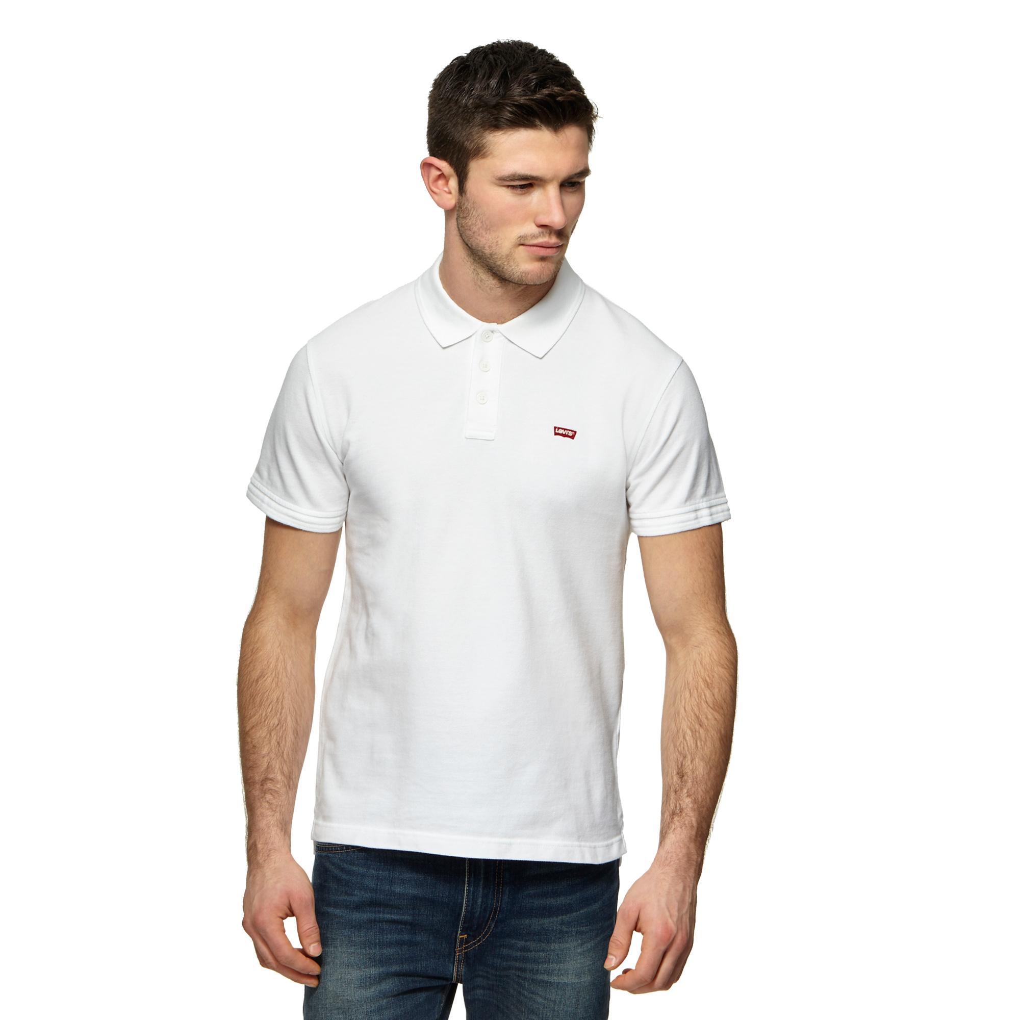 levis white polo shirt