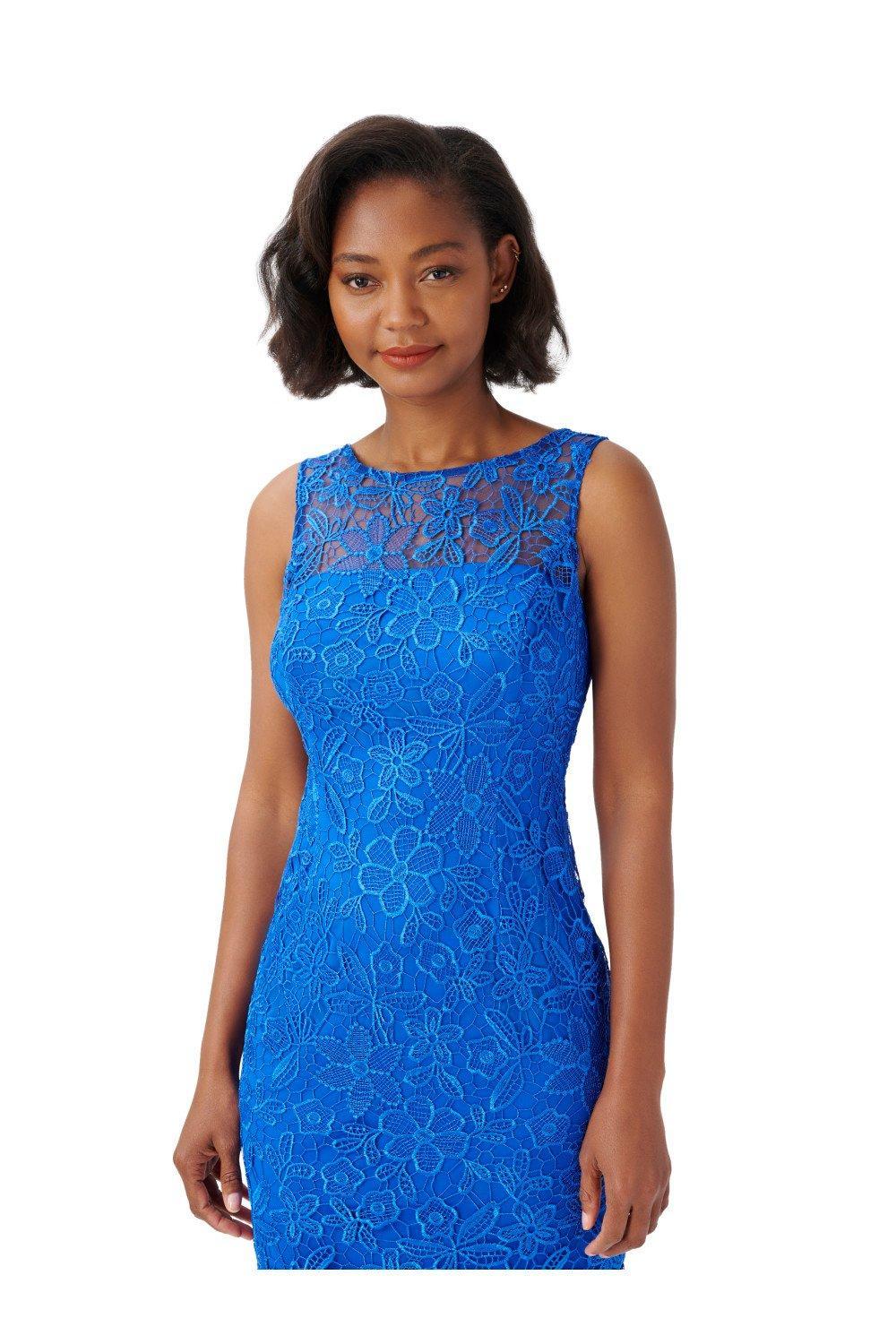 Adrianna Papell Guipure Lace Sheath Dress in Blue Lyst UK