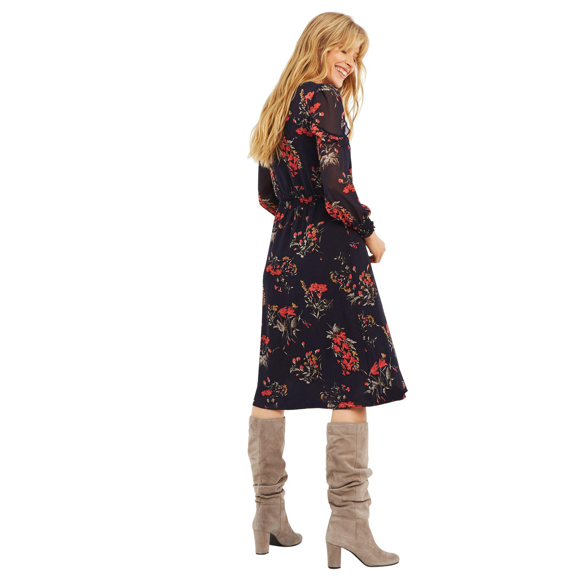 oasis autumn garden midi dress