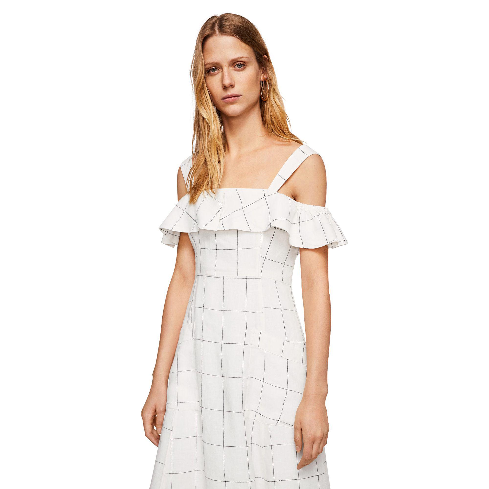 mango cold shoulder dress