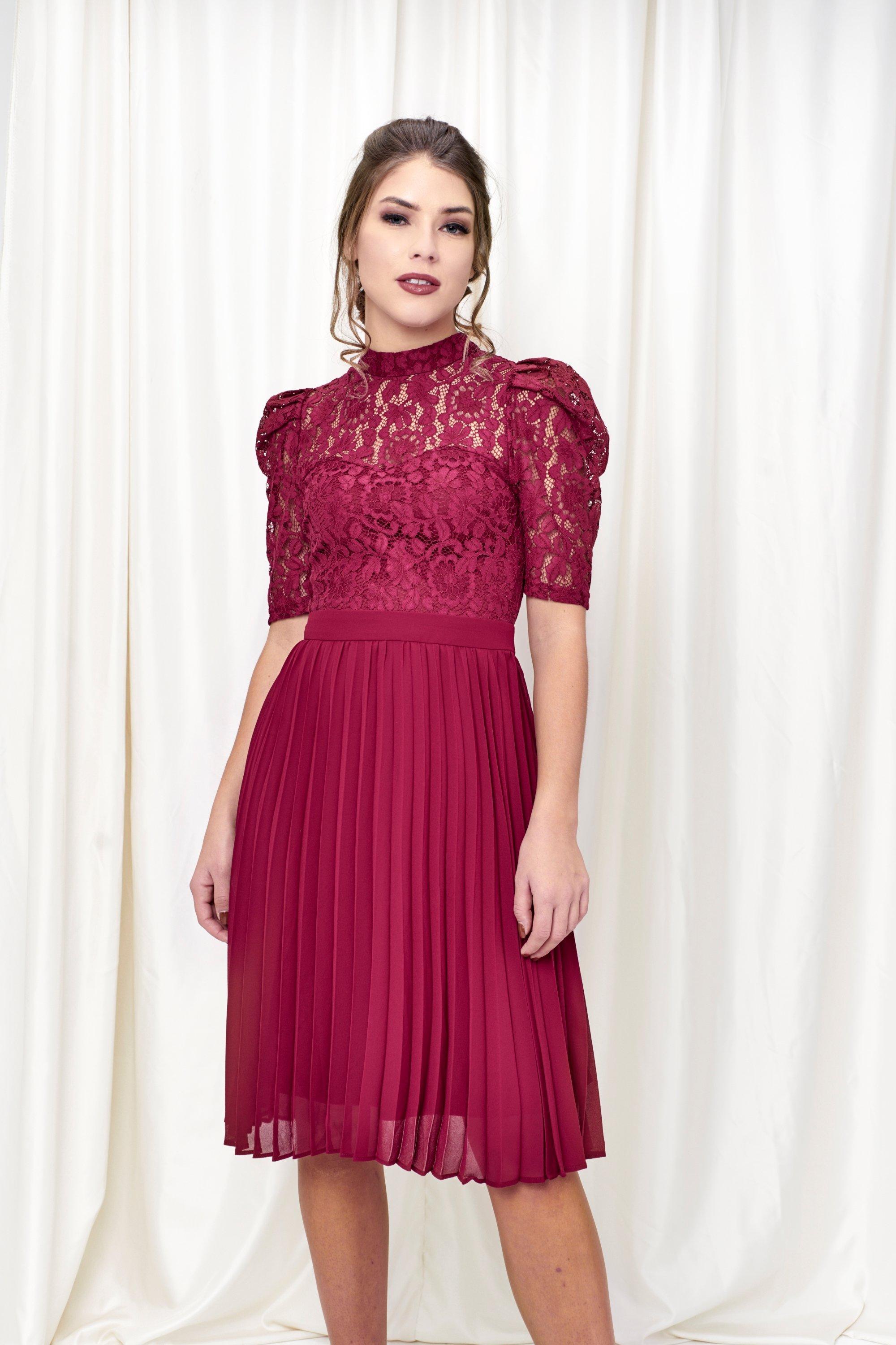 Debenhams red lace dress cheap