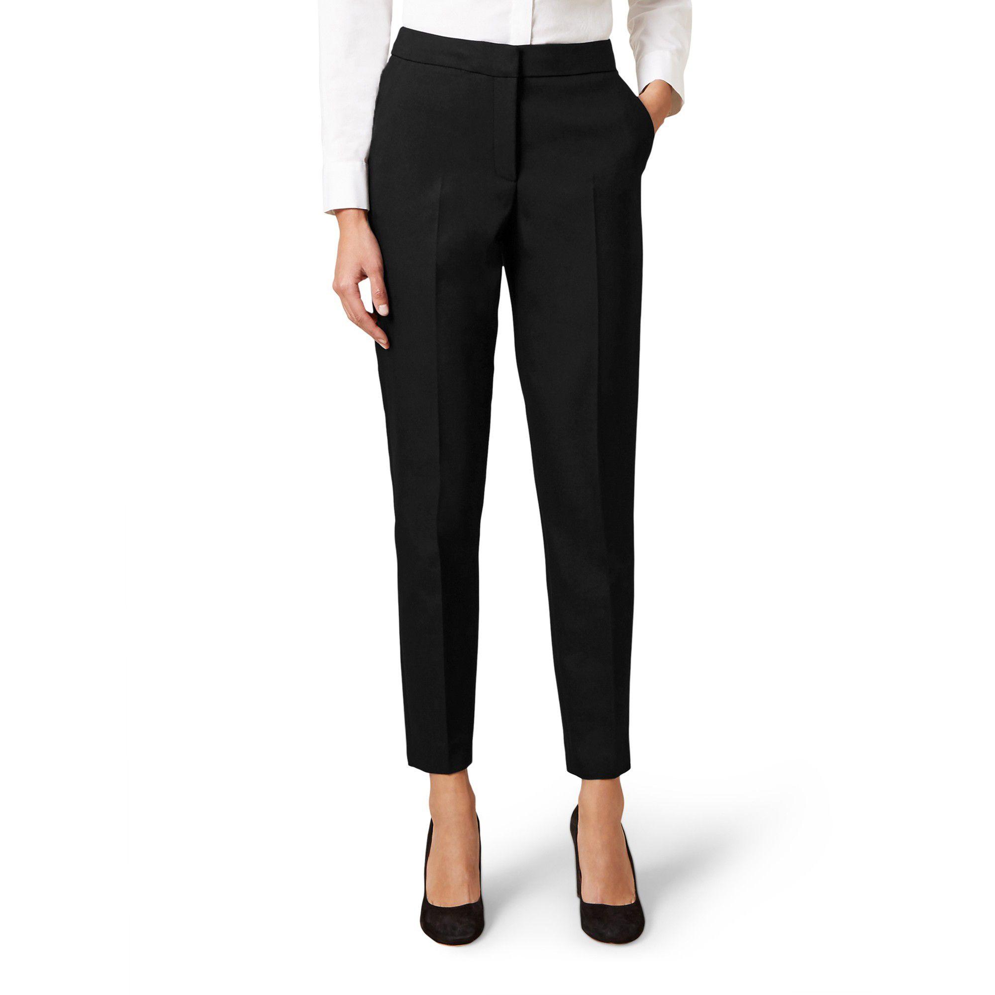 Hobbs Silk Summer 'gael' Trousers in Black - Lyst