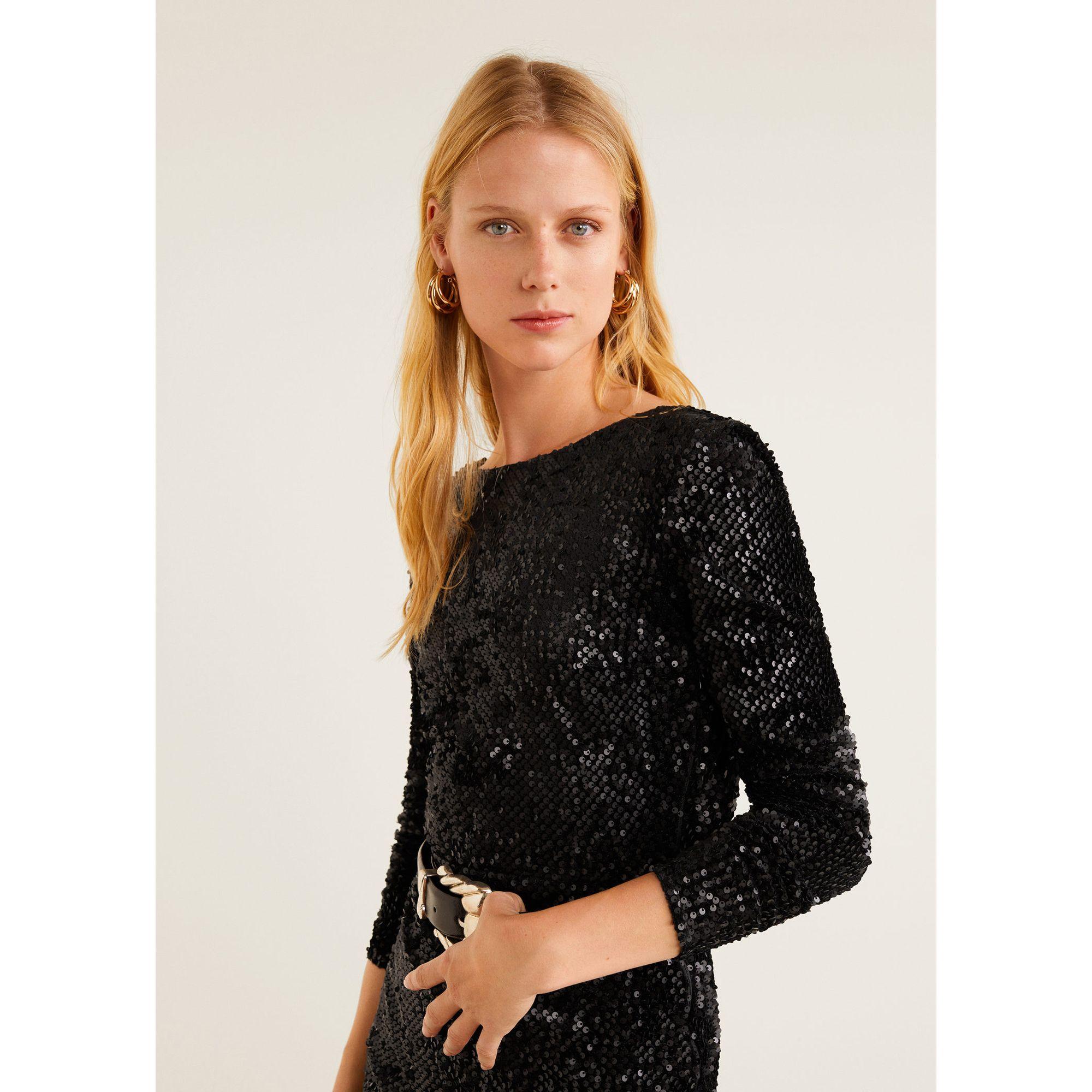 robe a sequin mango