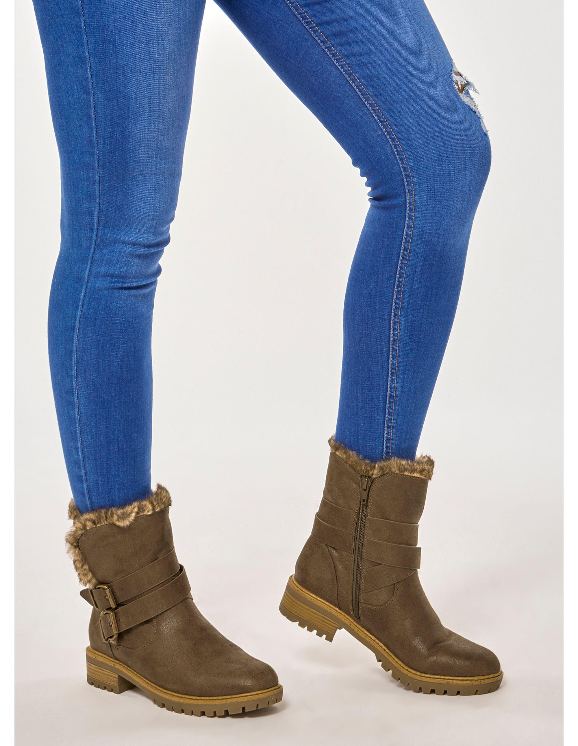 dorothy perkins arctic biker boots