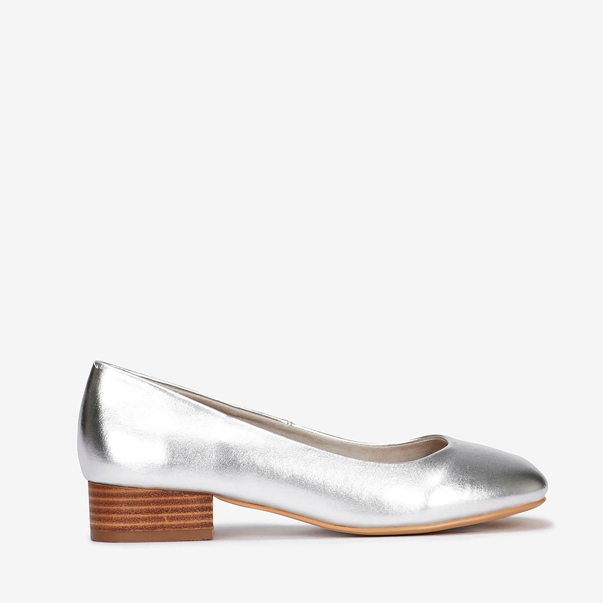 silver flat shoes wide fit