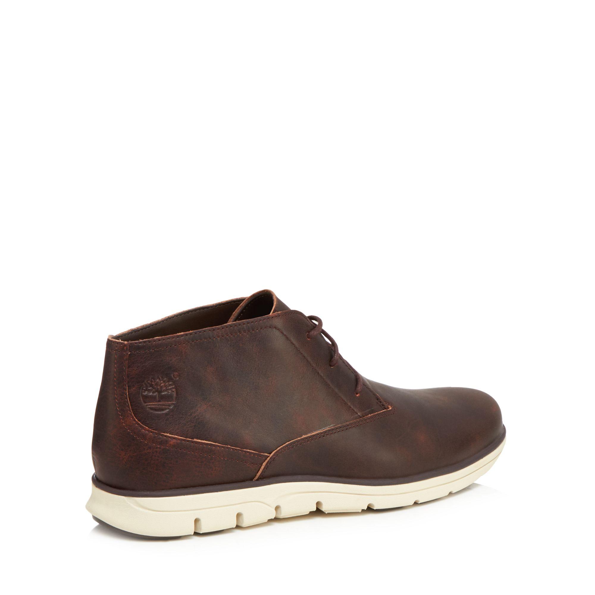 timberland brown leather chukka boots