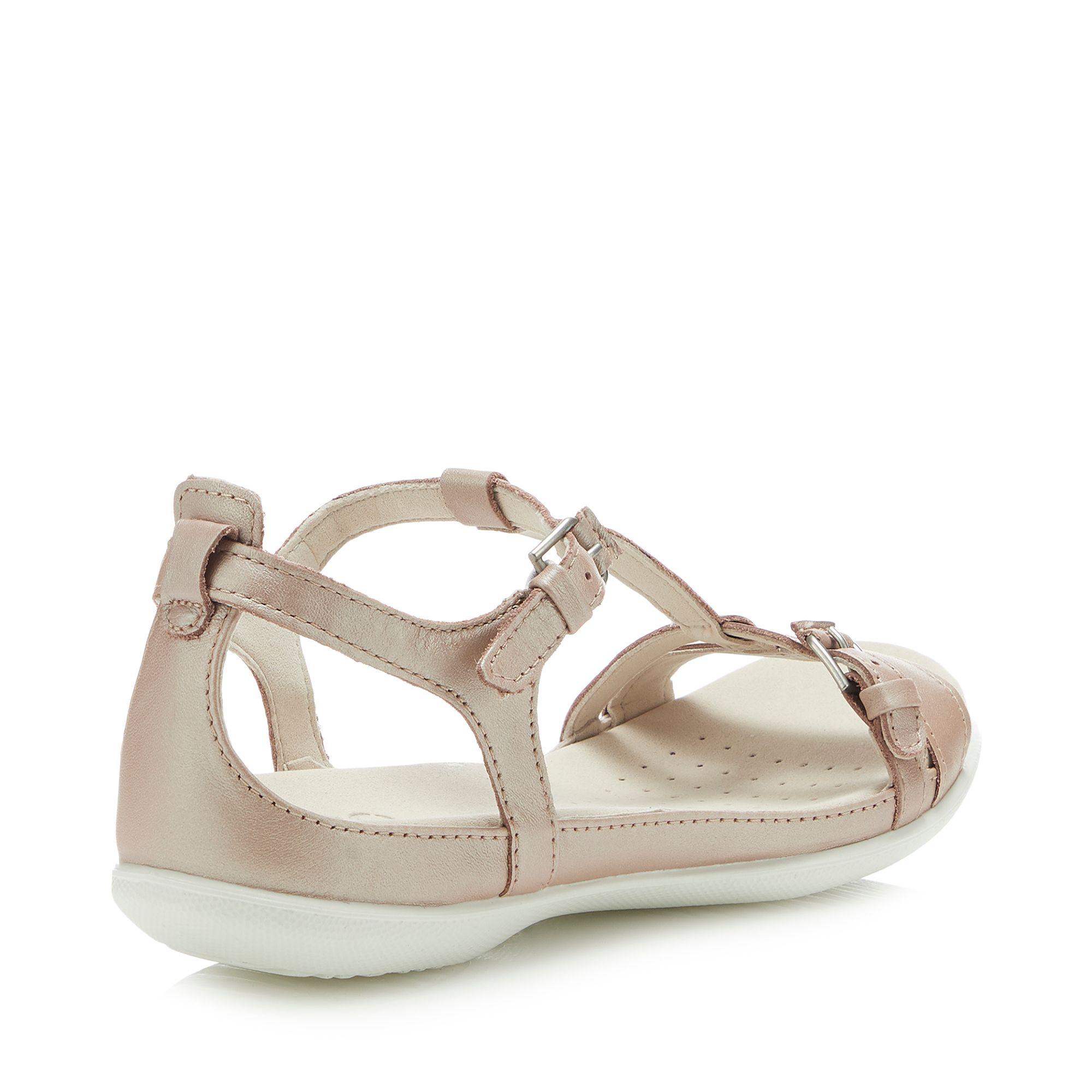 Ecco Leather 'flash 923' Sandals in Light Gold (Metallic) - Lyst