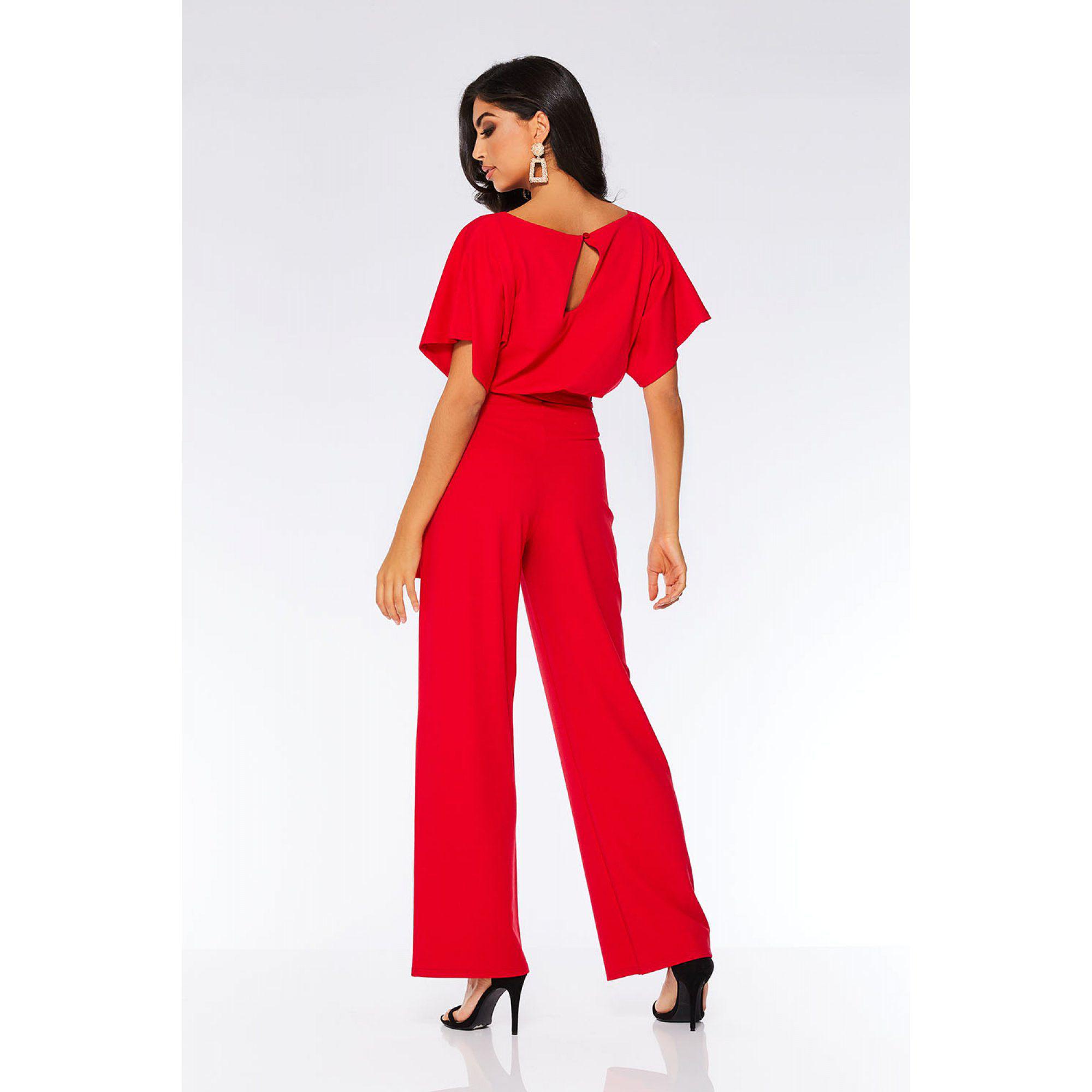 quiz pink batwing jumpsuit