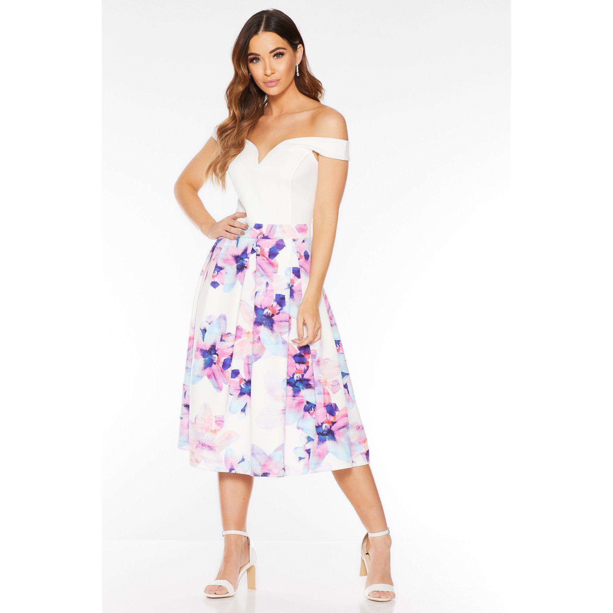 quiz blue and pink floral dress