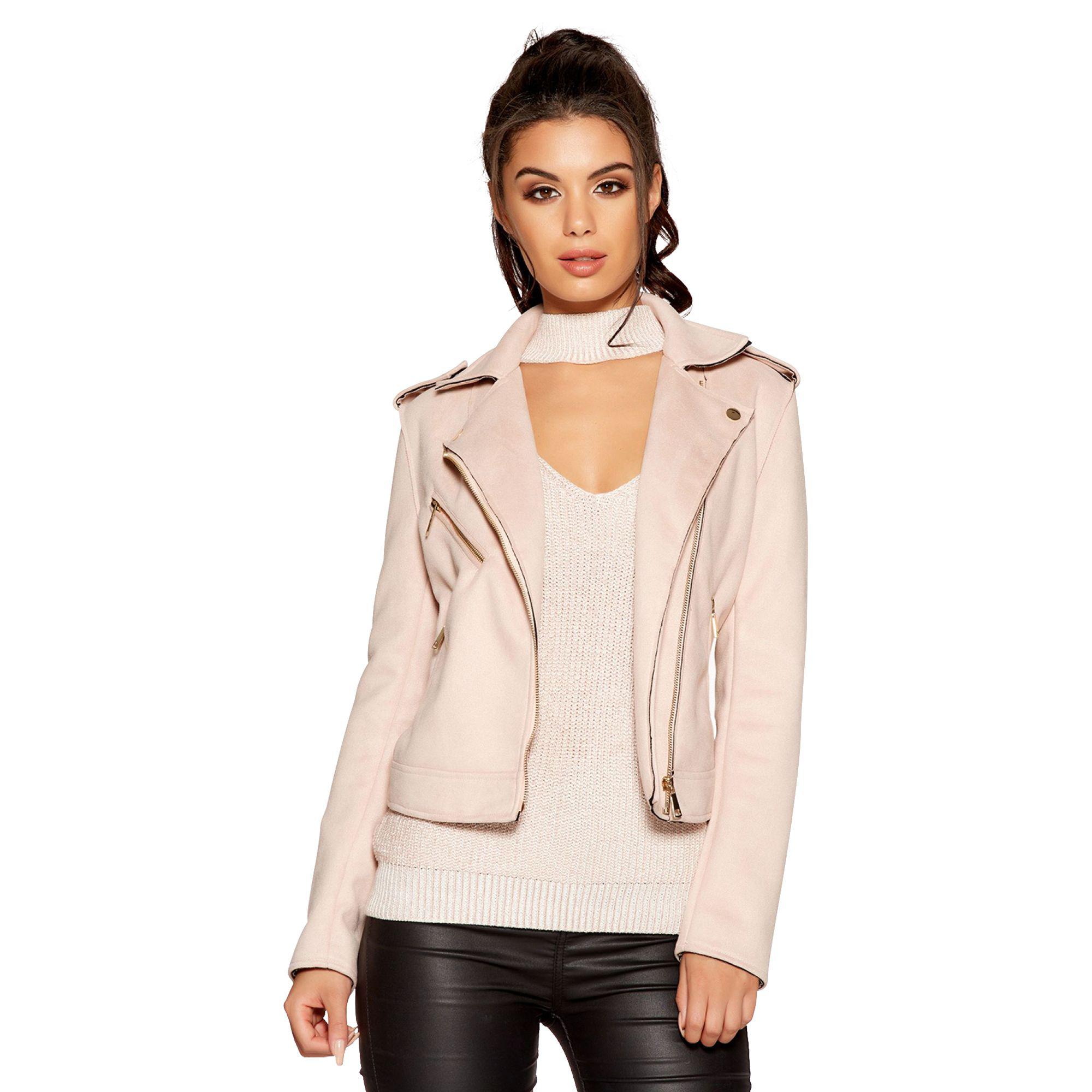 baby pink suede jacket