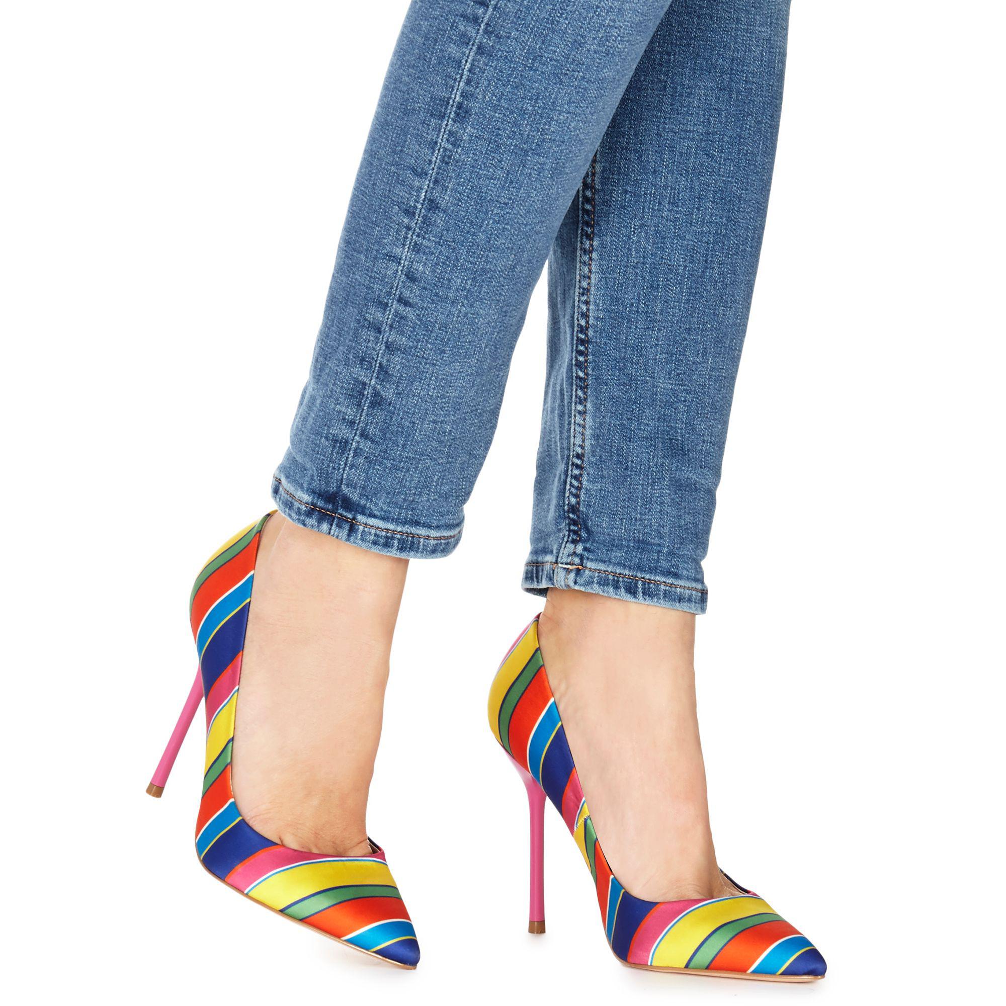 multi coloured shoes high heels 