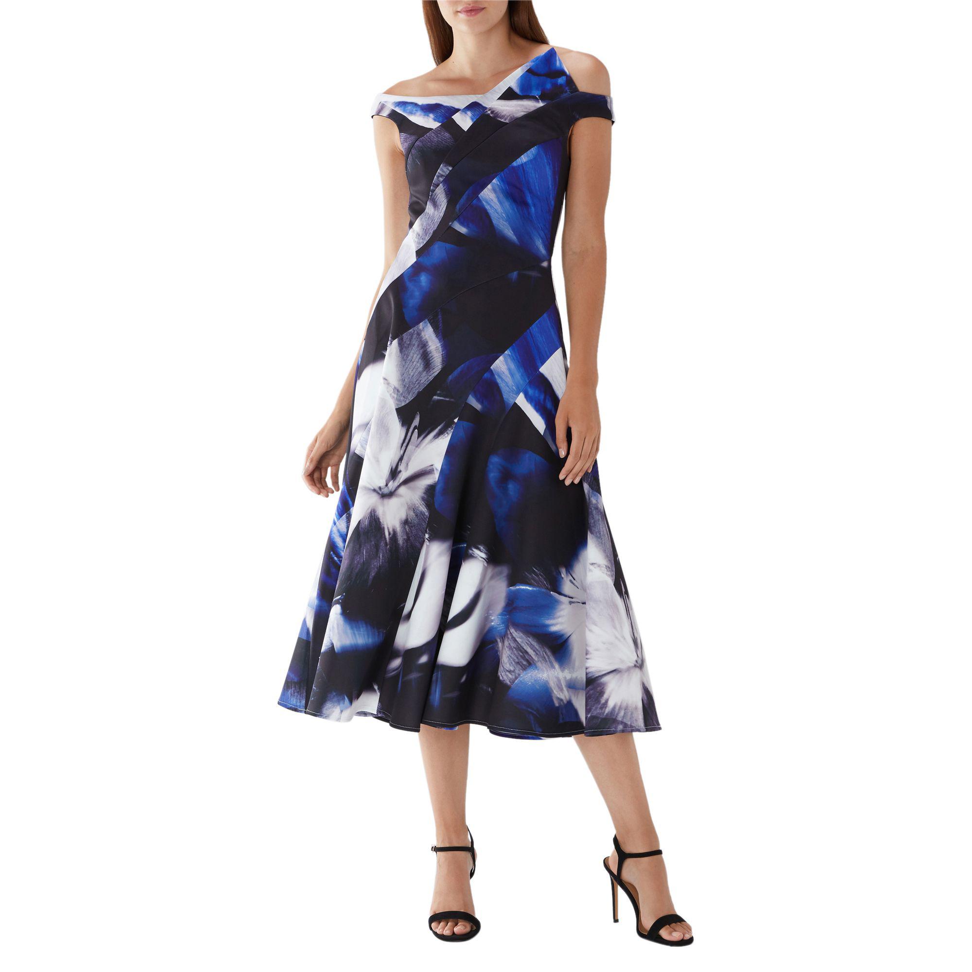coast maura print bardot dress