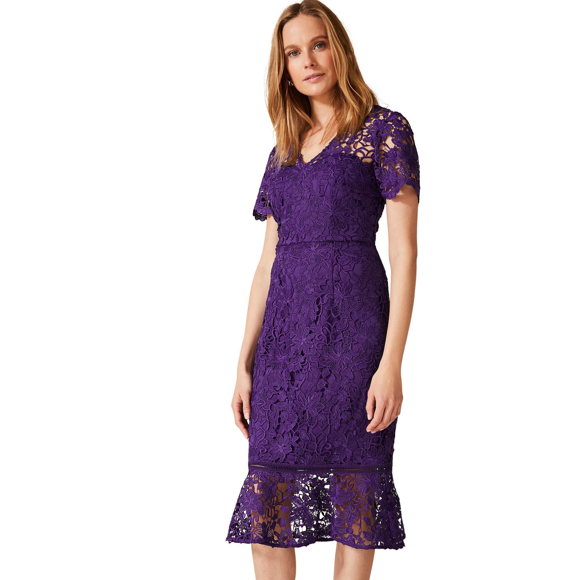 Phase Eight Daria Guipure Dress in Purple Lyst UK