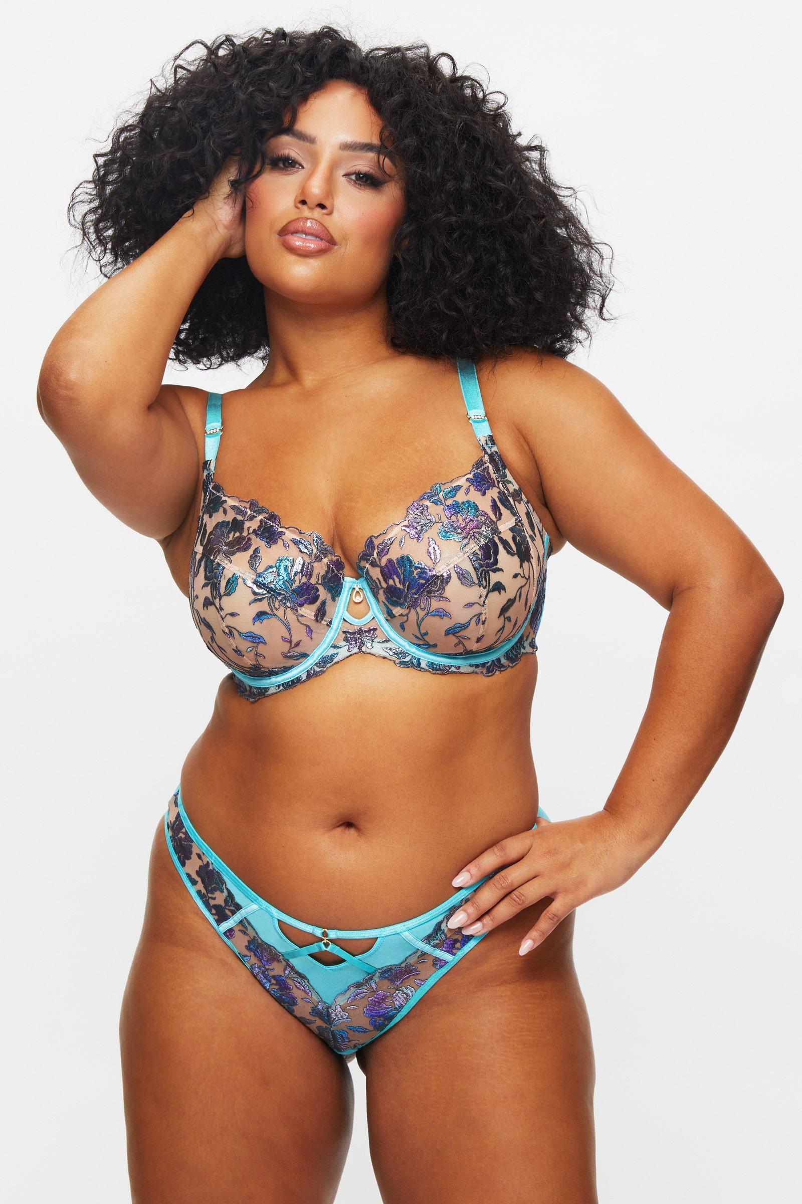 Ann Summers Ambitious non-padded balcony bra with orange floral