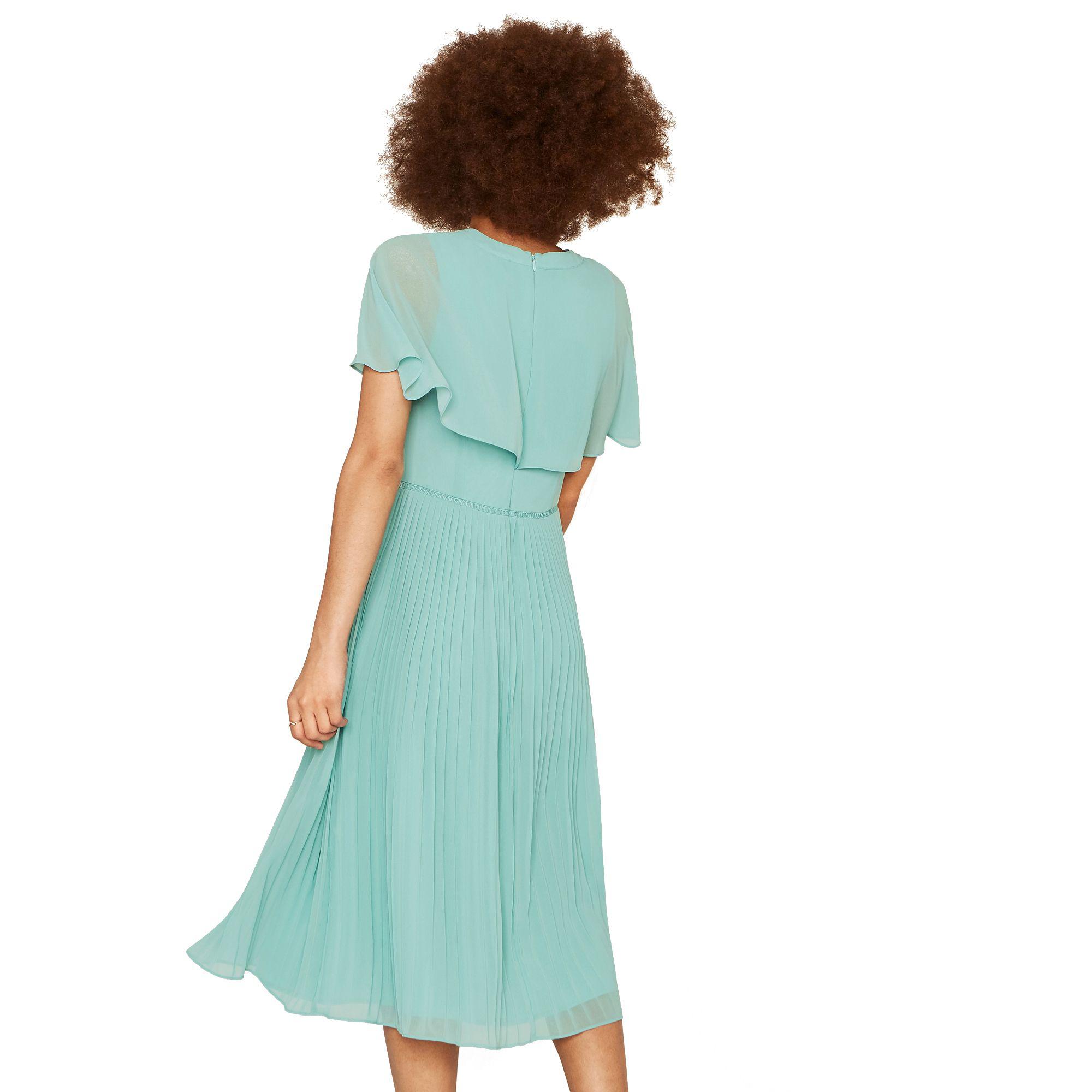 oasis pleated midi dress