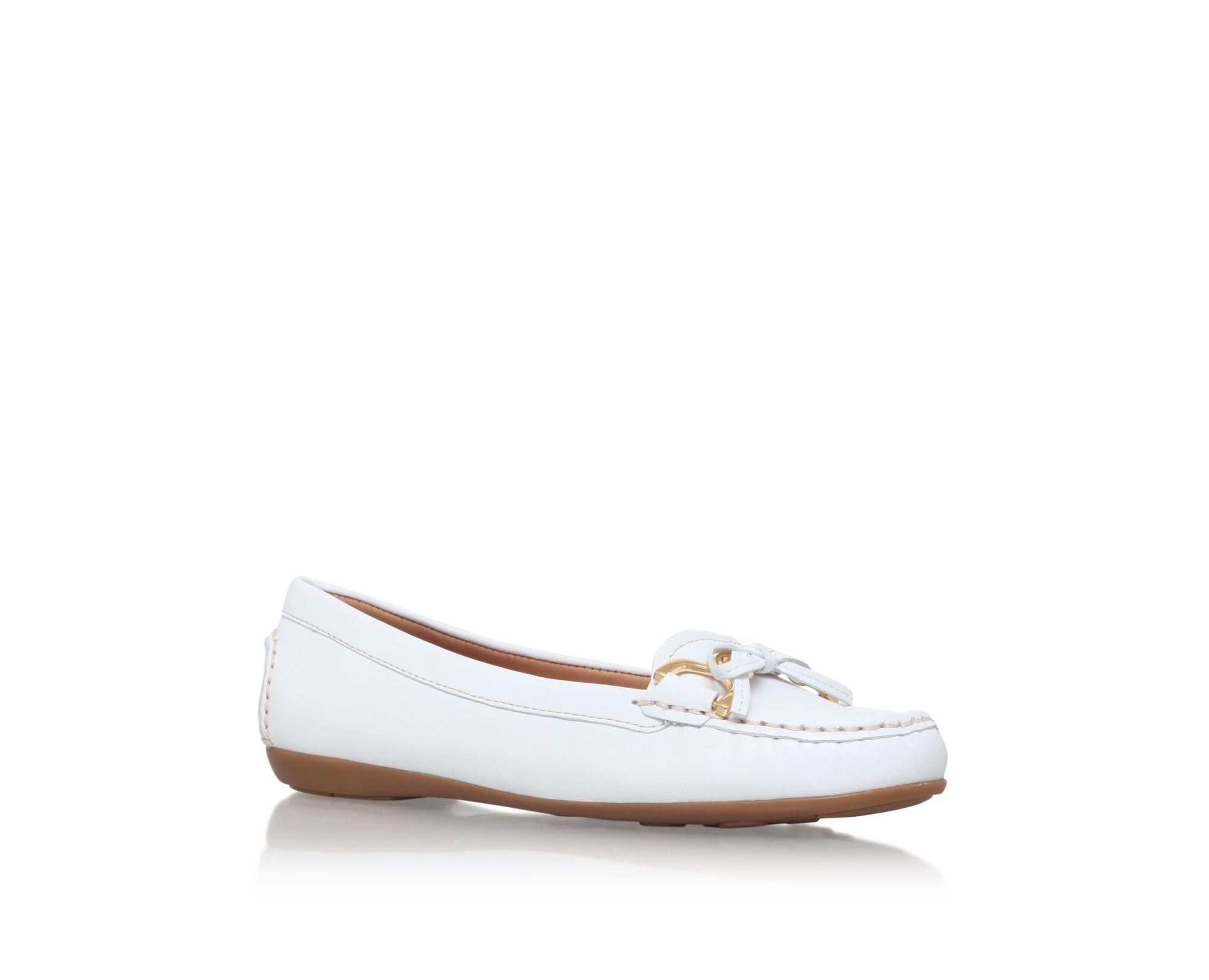 carvela white loafers