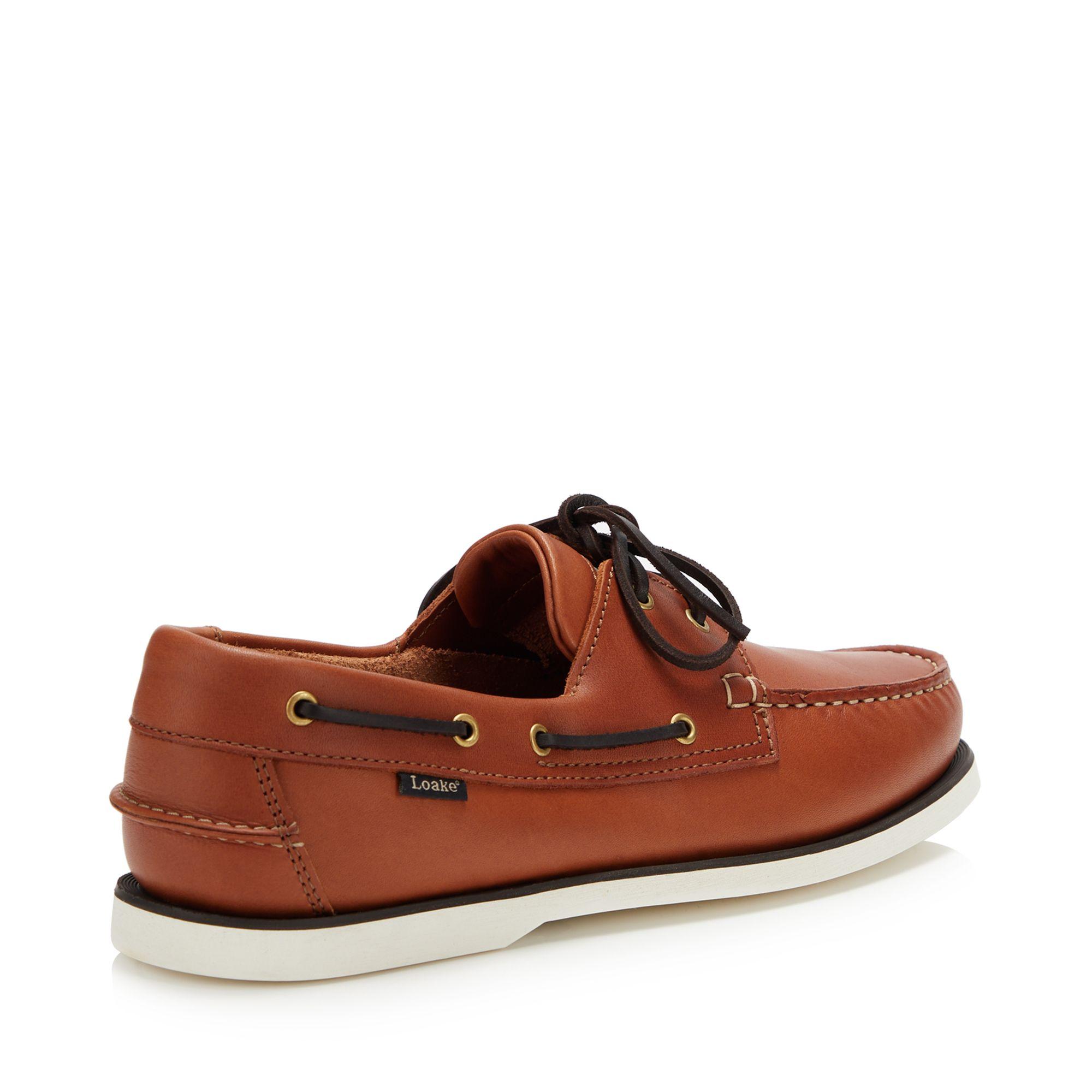 Loake Men�s Brown Leather �528ch� Boat Shoes for Men Lyst