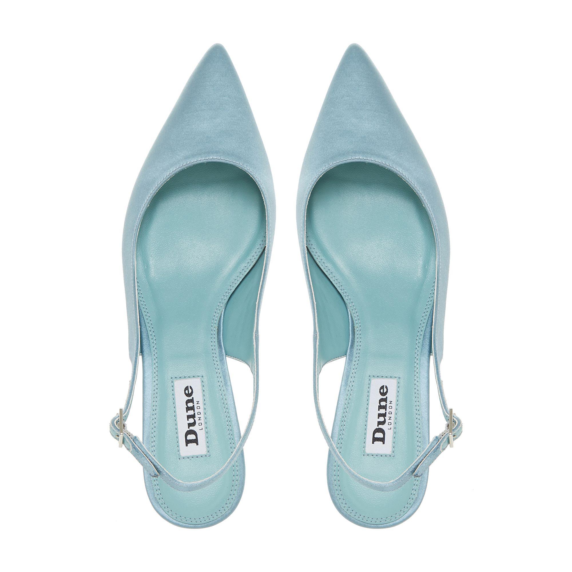 Dune Synthetic Pale_blue 'crystal' Mid Kitten Heel Court Shoes Lyst