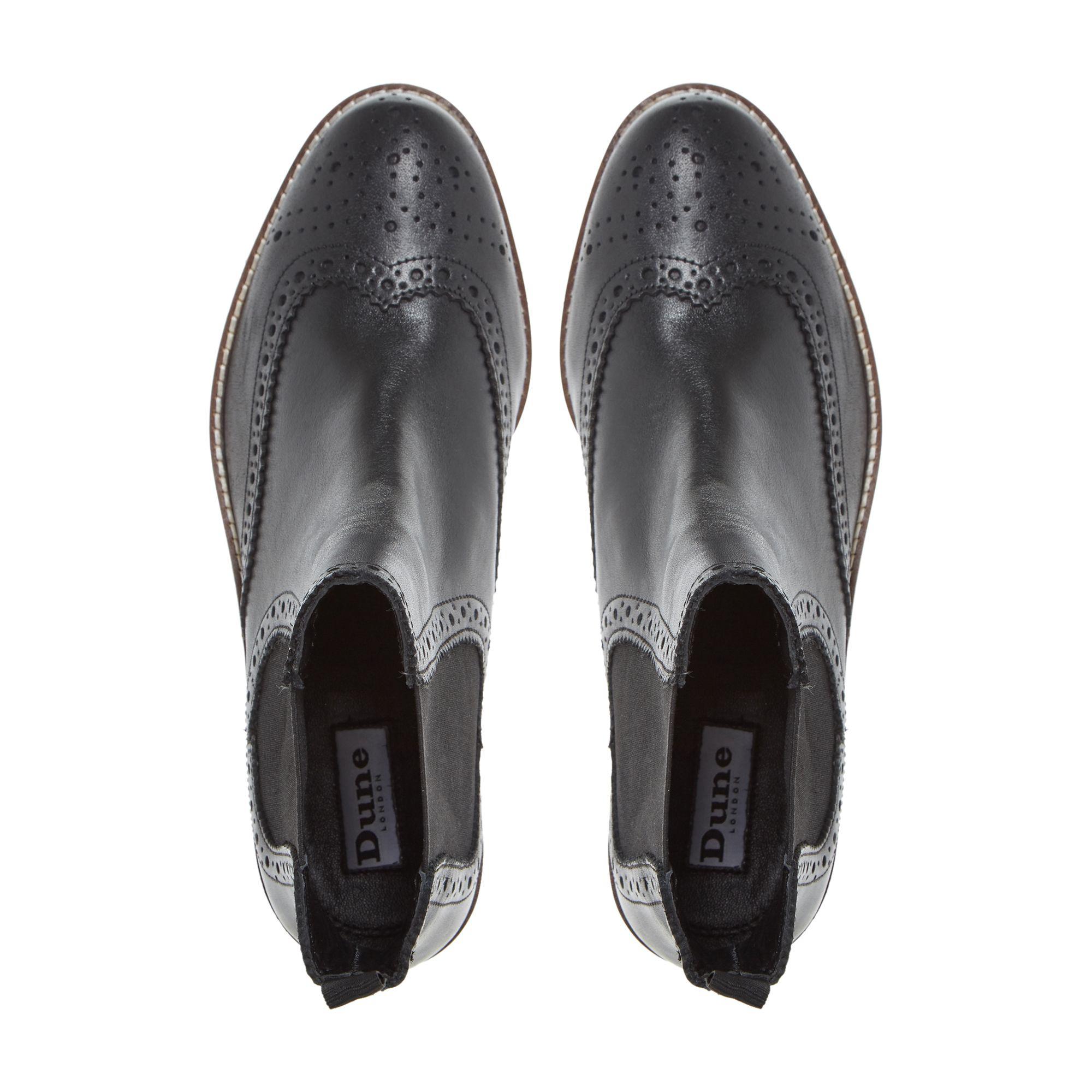 dune quenton brogue chelsea boots