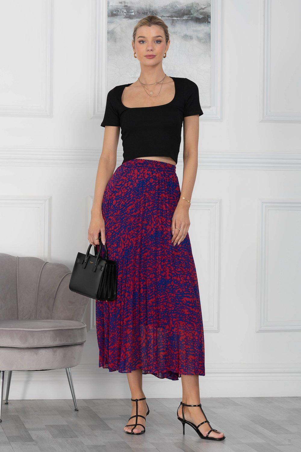 Jolie moi pleated maxi skirt cheap