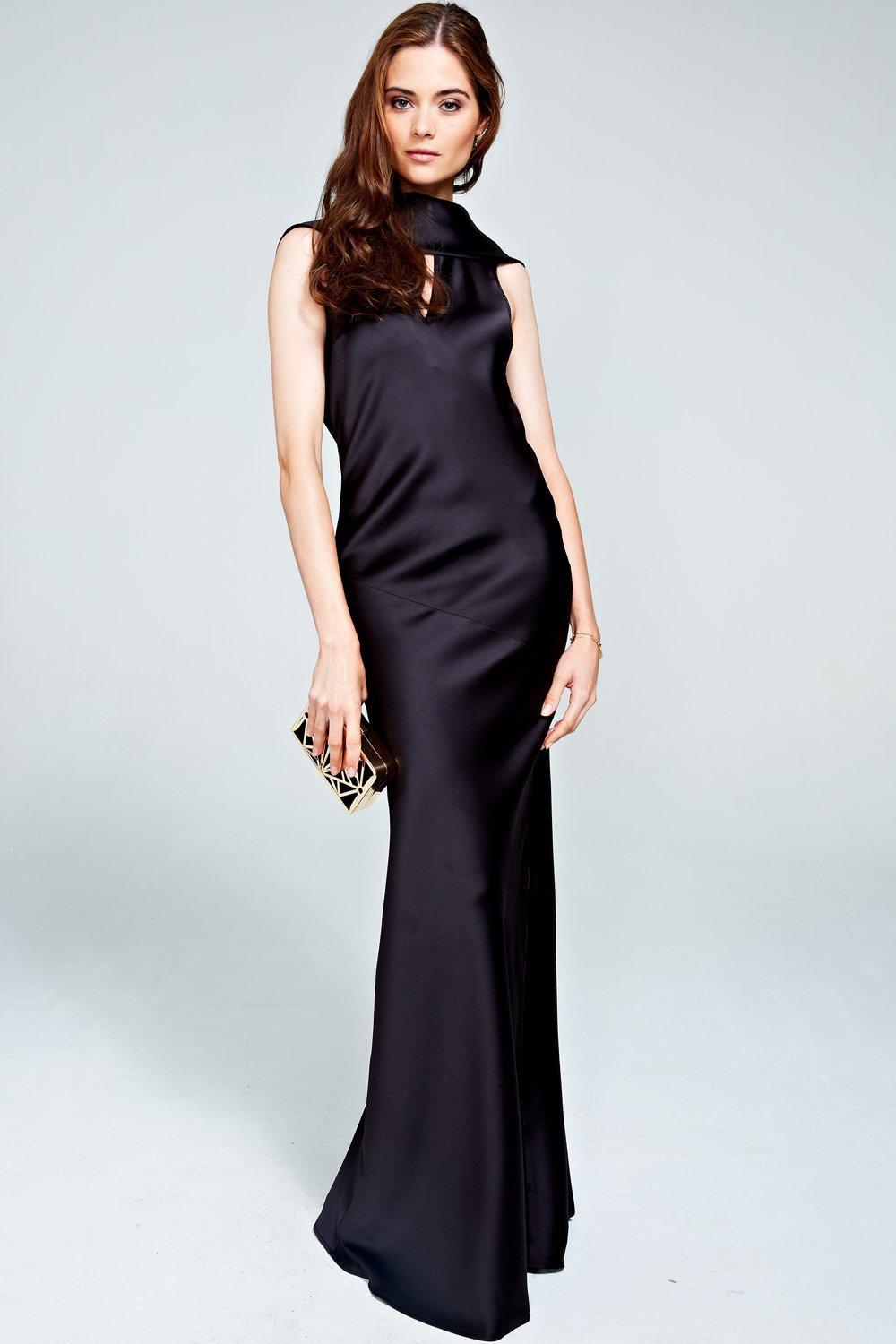 Hot Squash Silky Gown With Cowl Neck in Blue Lyst UK