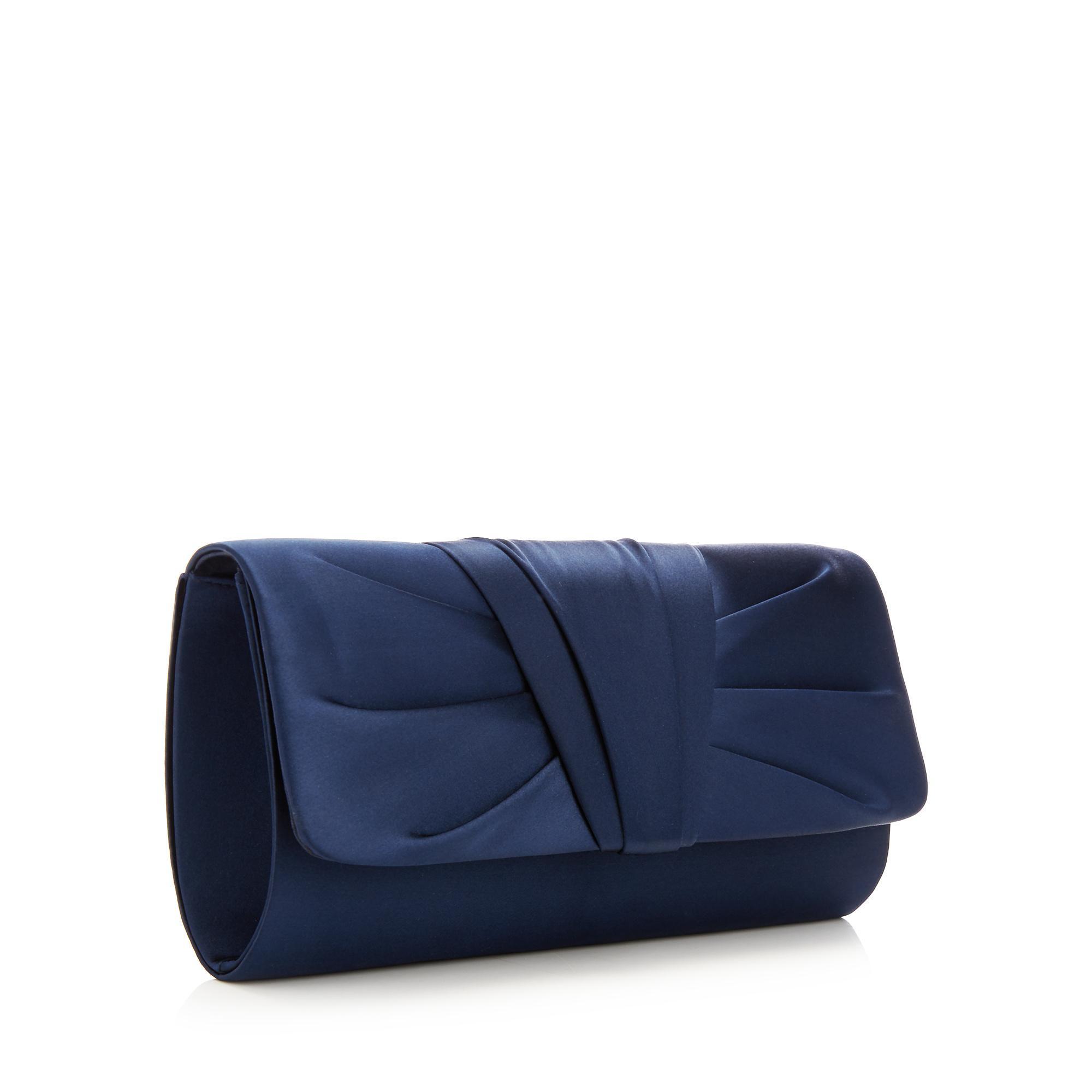 debut navy clutch bag