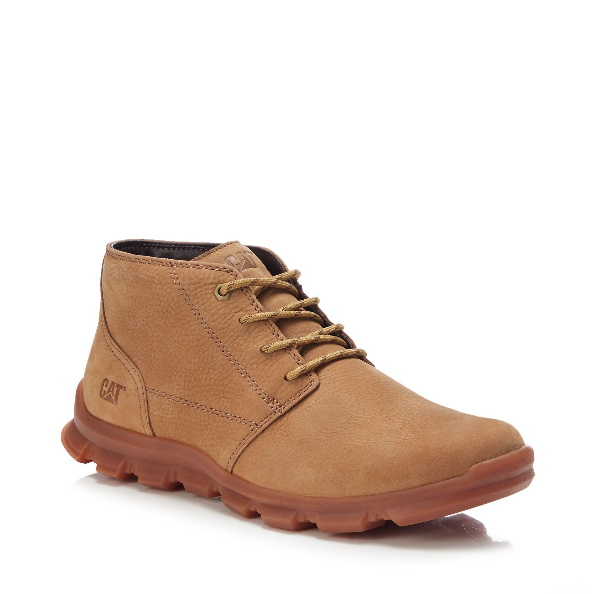 Caterpillar Lace Men's Nubuck 'prepence' Chukka Boots in Beige (Natural