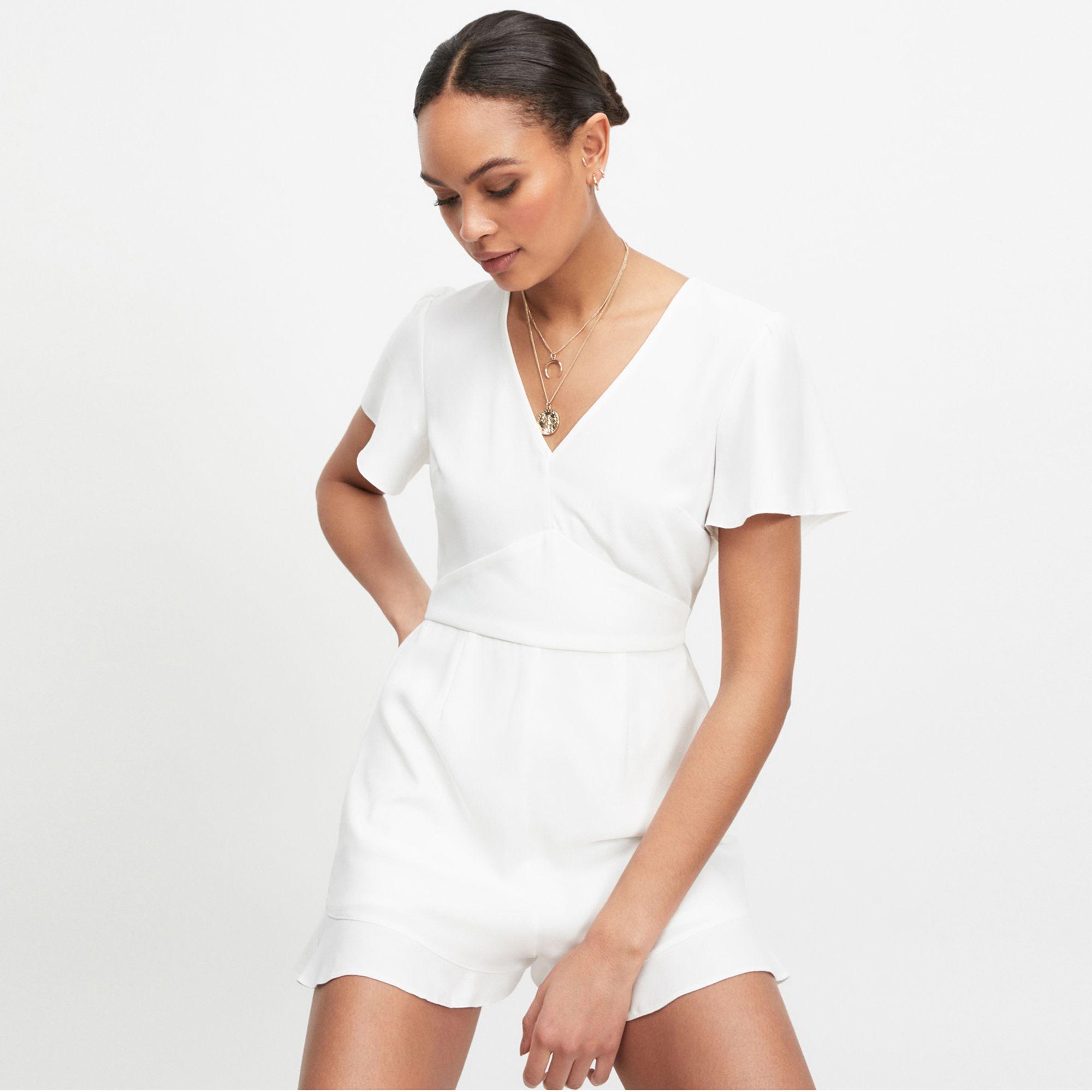 miss selfridge white playsuit