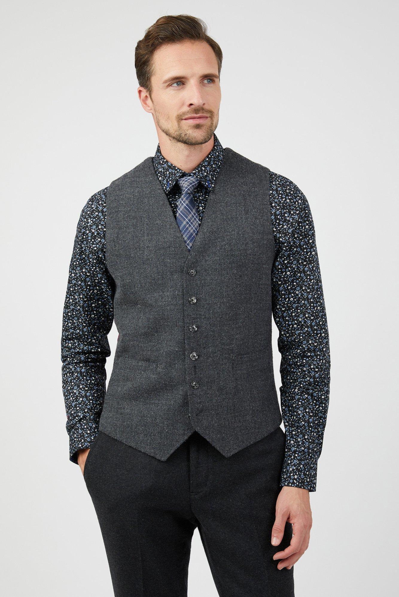 Jeff Banks Plain Waistcoat in Grey for Men Lyst UK