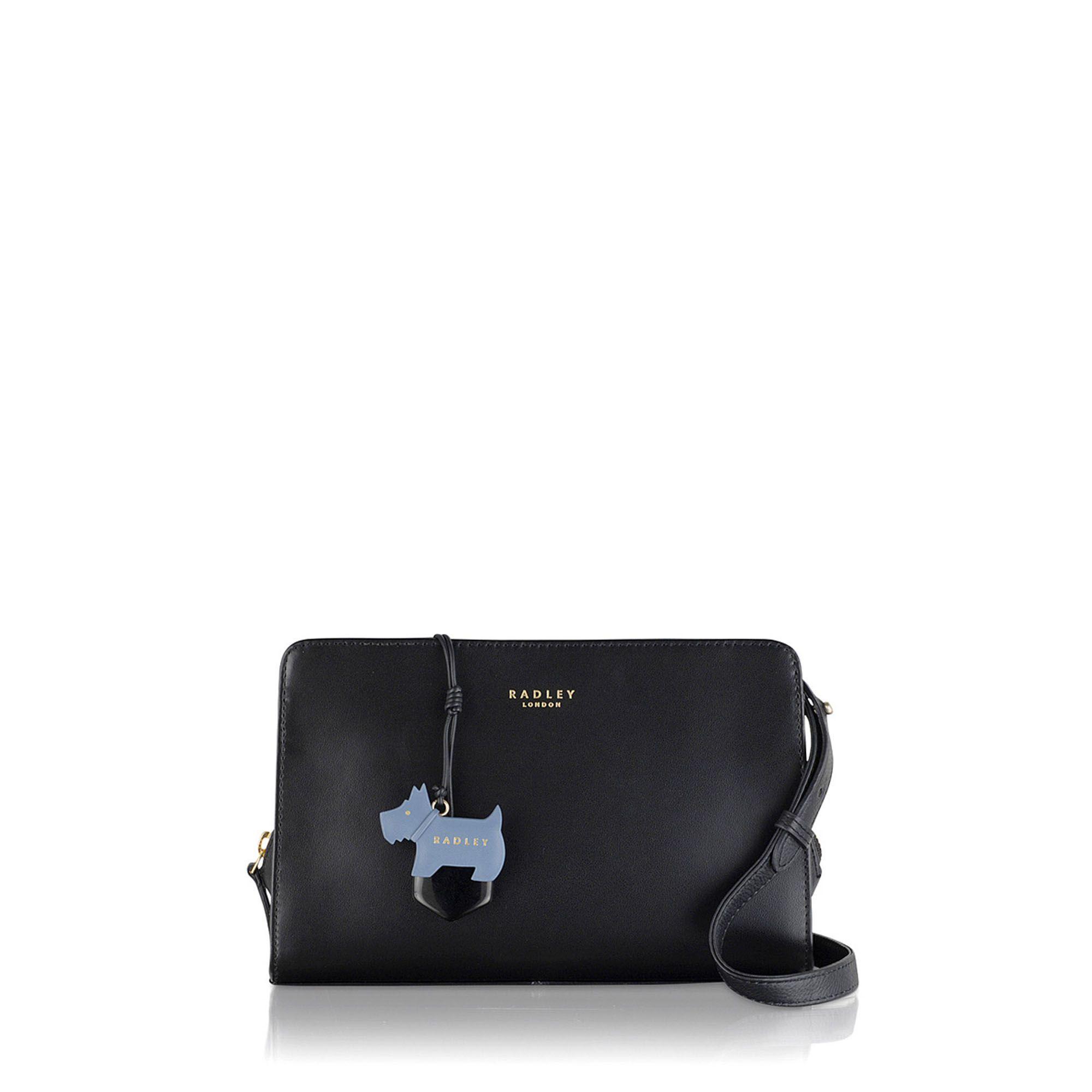 radley black leather cross body bag