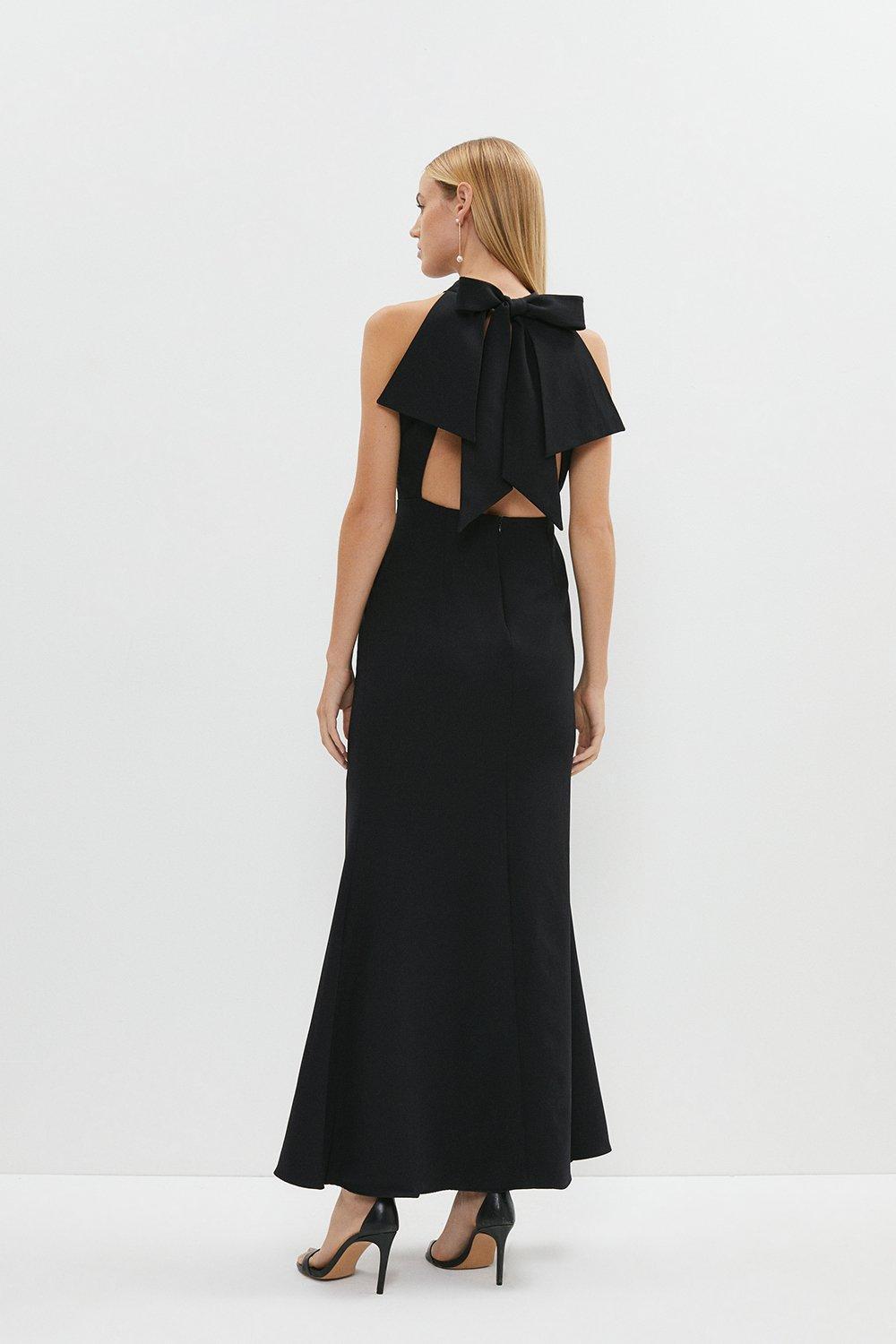 Coast black bow hot sale dress