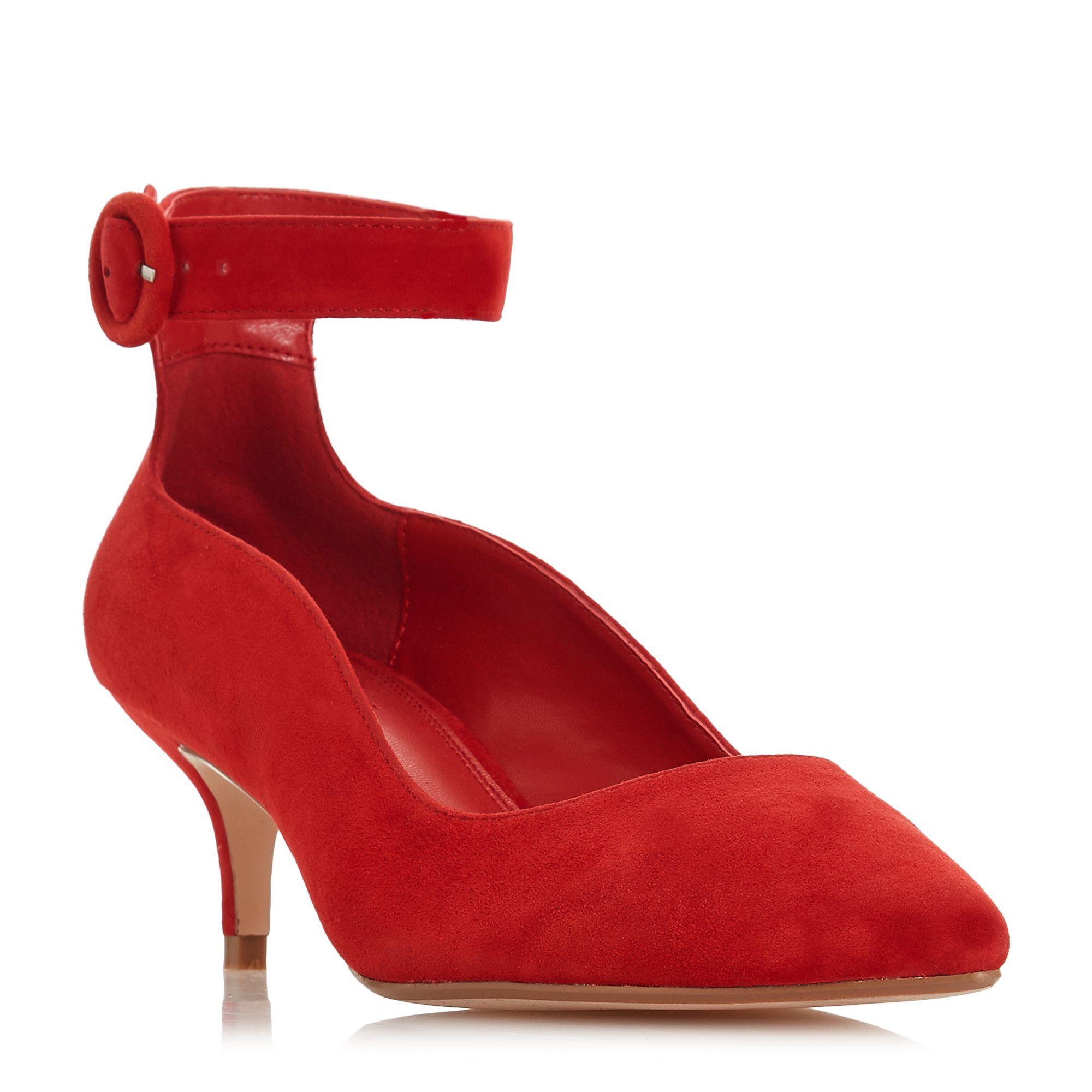 Dune Suede 'bestte' Mid Kitten Heel Court Shoes in RedSuede (Red) Lyst